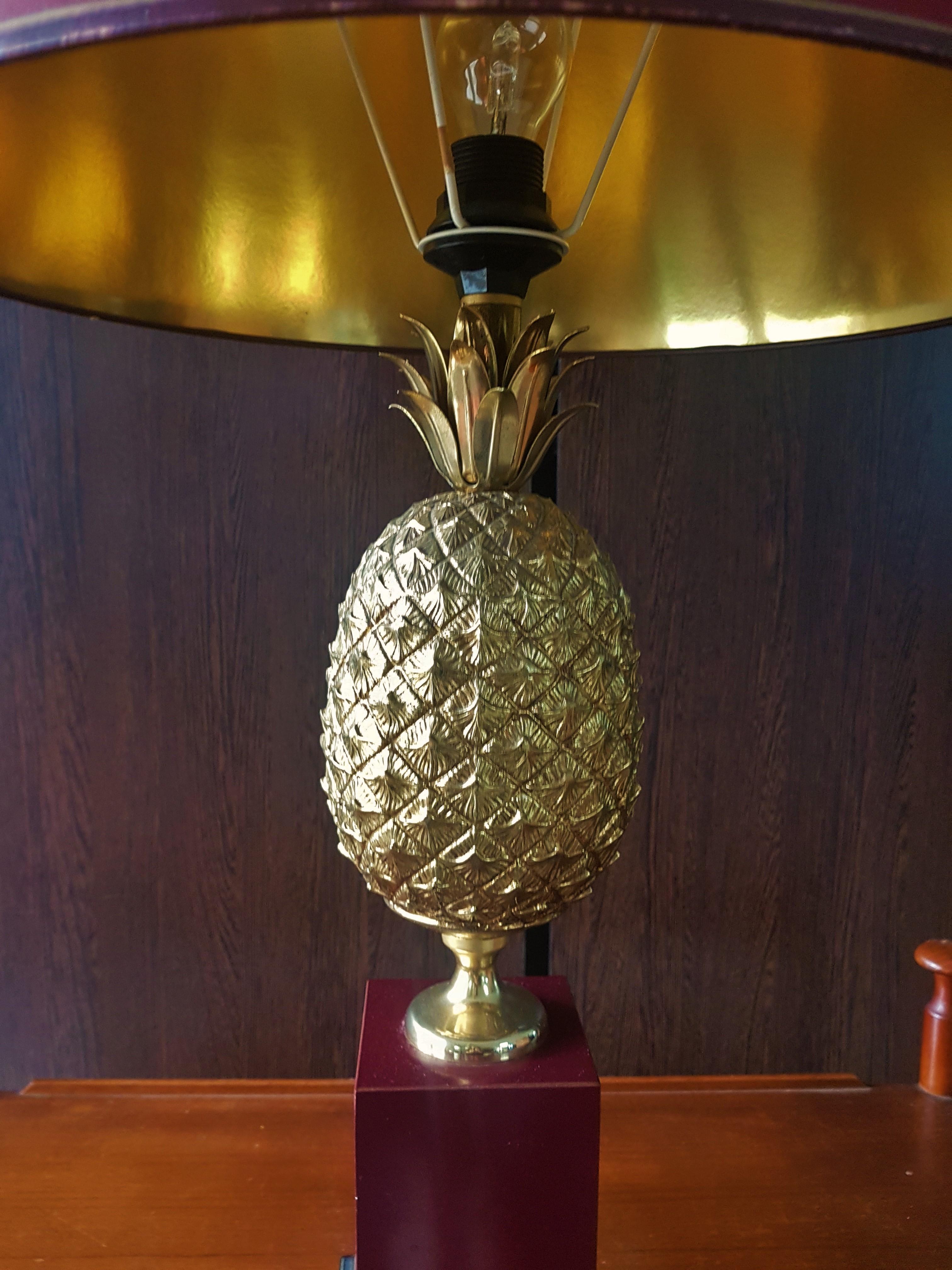 Lampe de table ananas style Maison Jansen, milieu du siècle dernier en vente 7