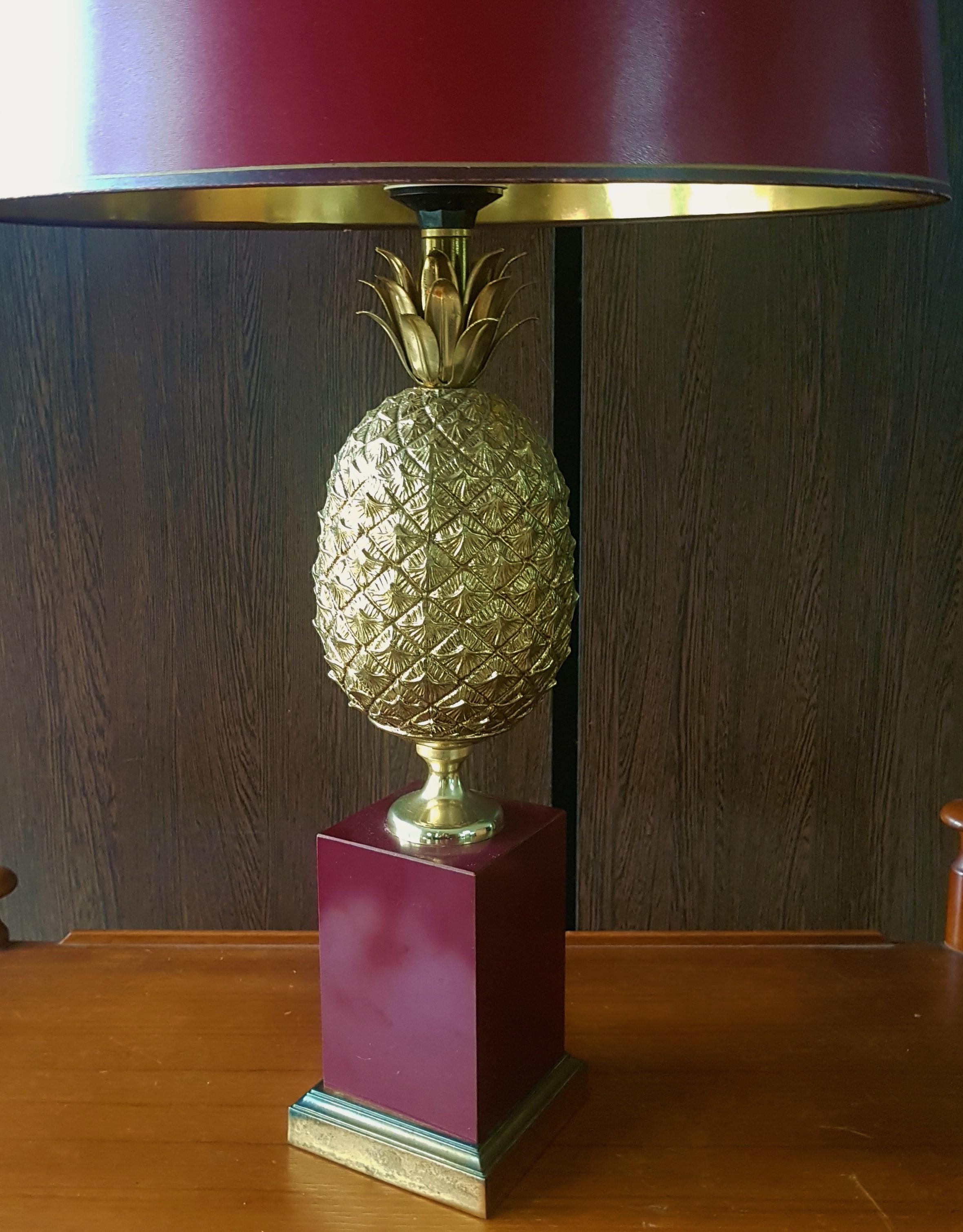 Lampe de table ananas style Maison Jansen, milieu du siècle dernier en vente 8