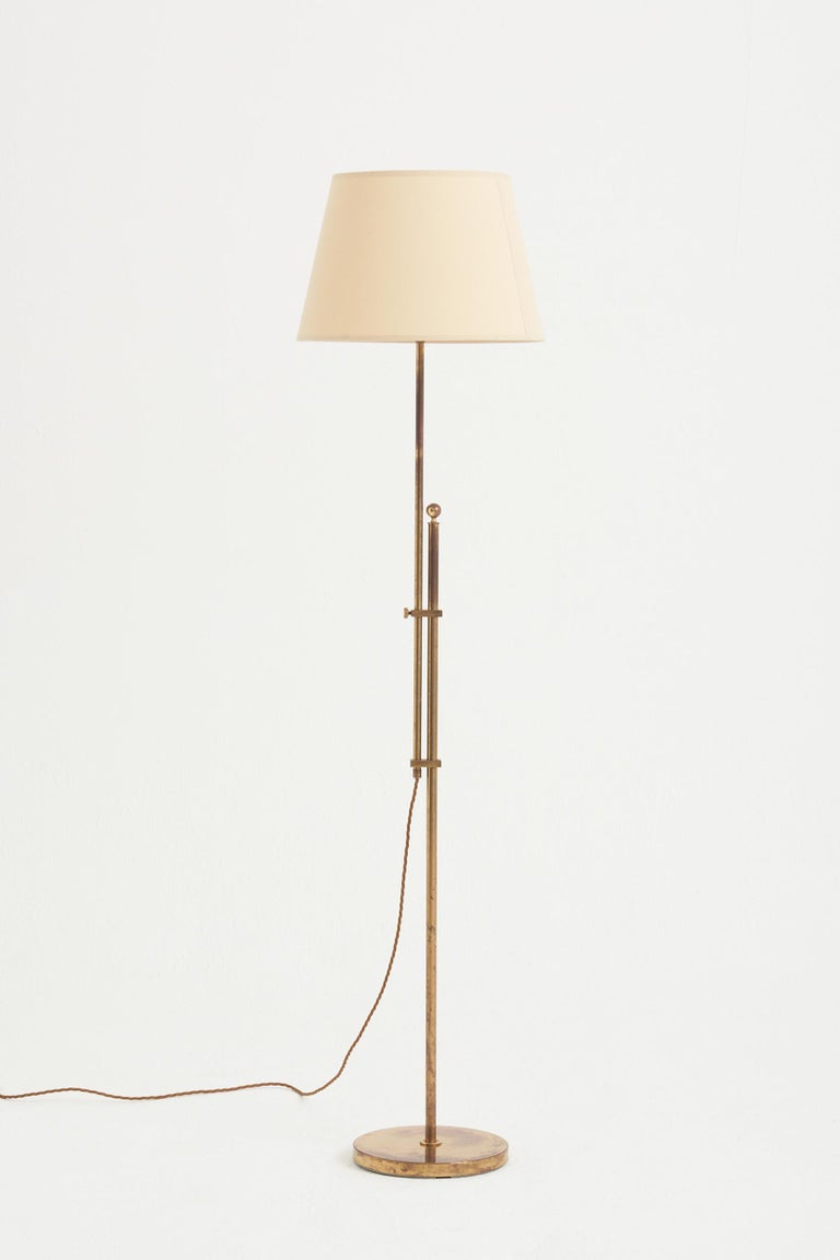 MidCentury Brass Telescopic Floor Lamp For Sale at 1stDibs