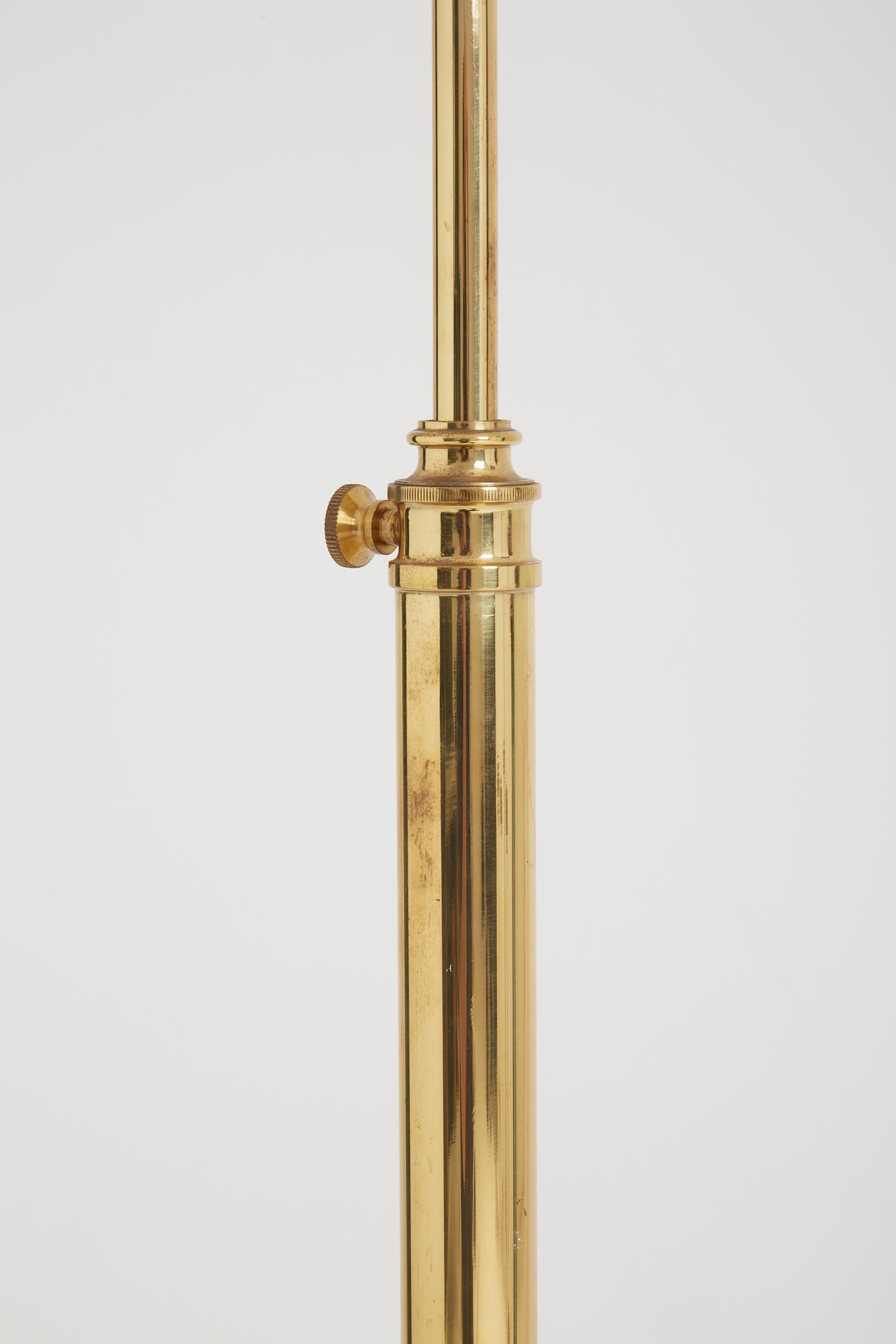 Mid-Century Modern Mid-Century Brass Telescopic Floor Lamp