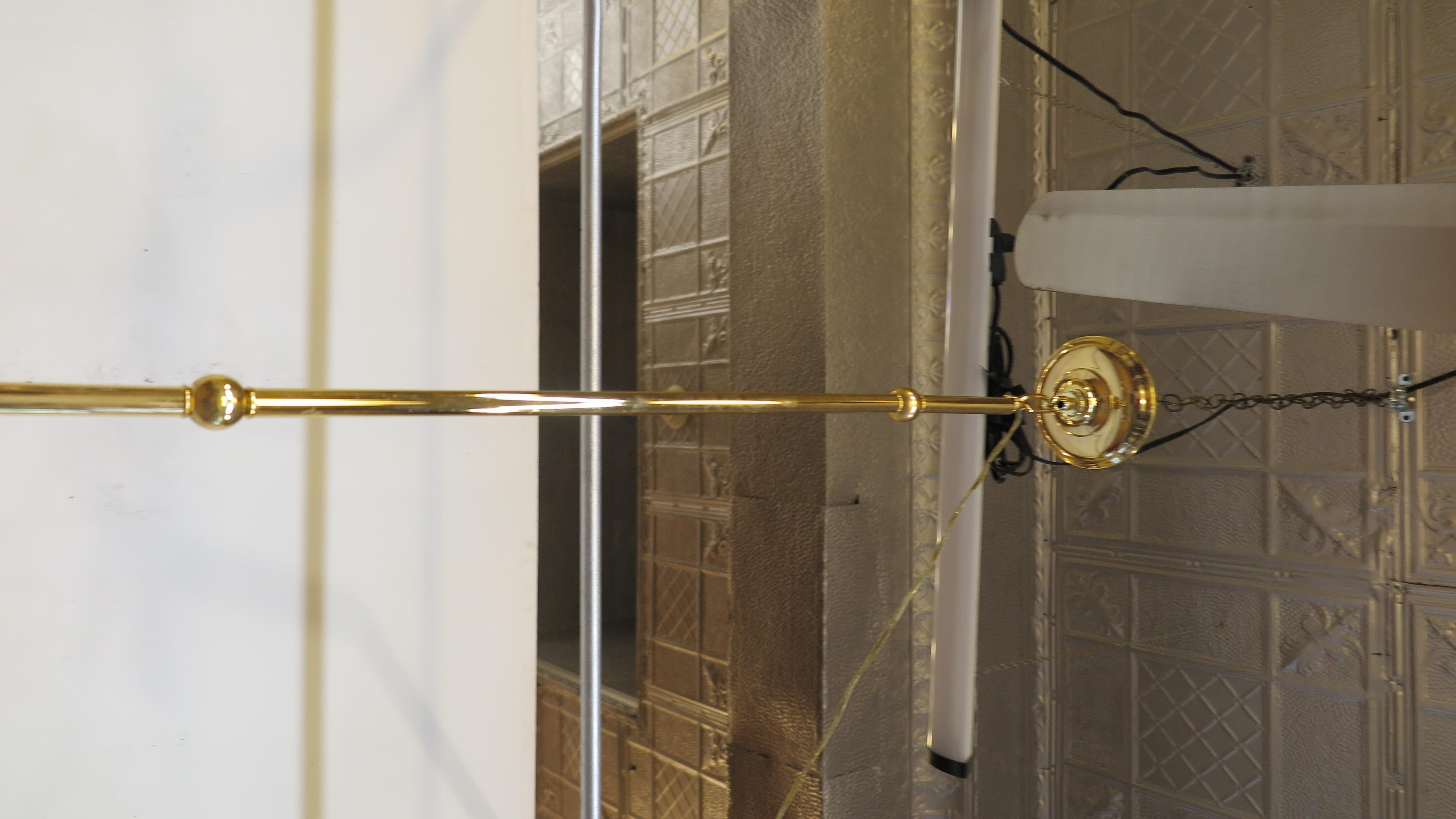 Mid Century Brass Tower Chandelier 1