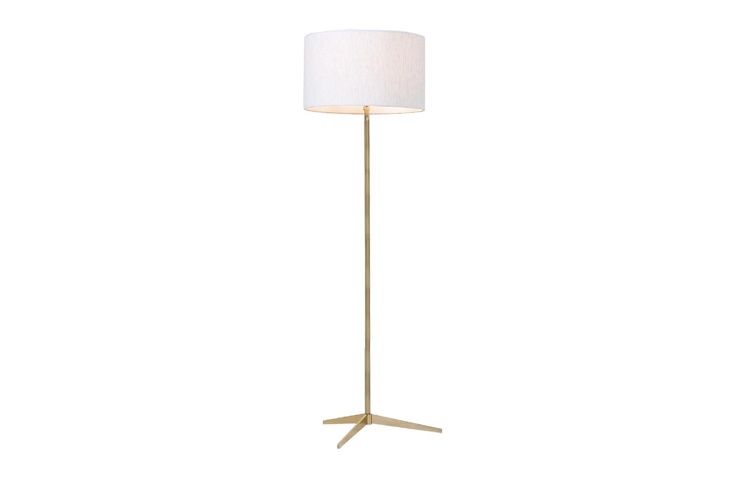 Mid-Century Brass Tripod Floor Lamp by Laurel Light Co. 3