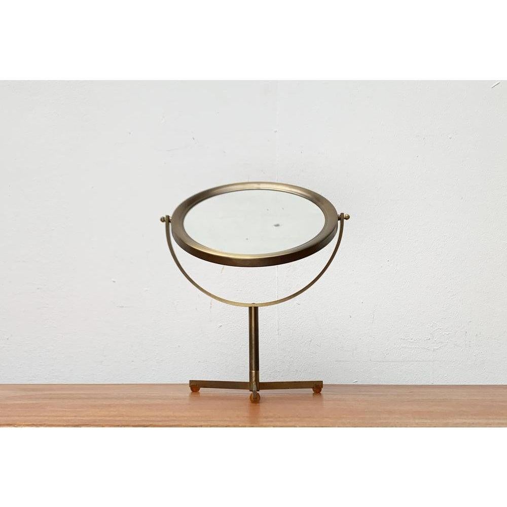 Mid-Century Brass Tripod Table Swivel Mirror, 1960s For Sale 5