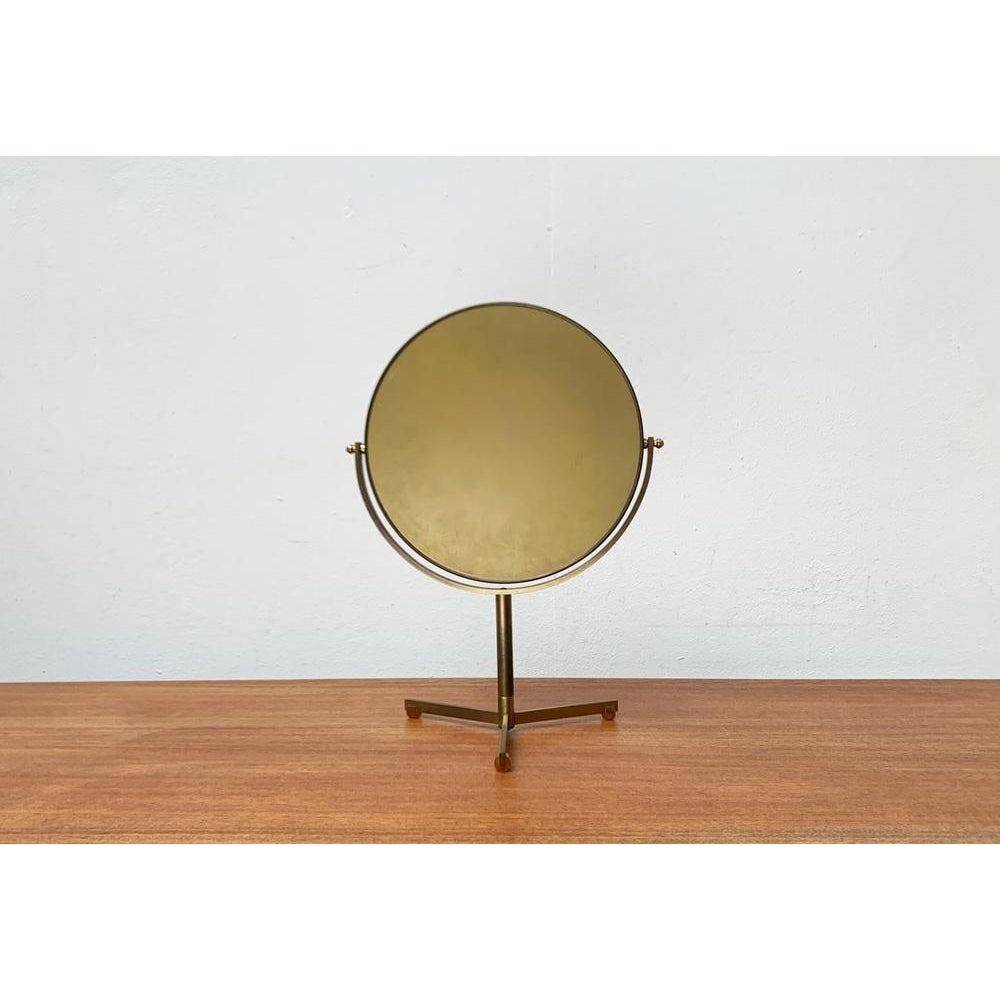 Mid-Century Brass Tripod Table Swivel Mirror, 1960s For Sale 2