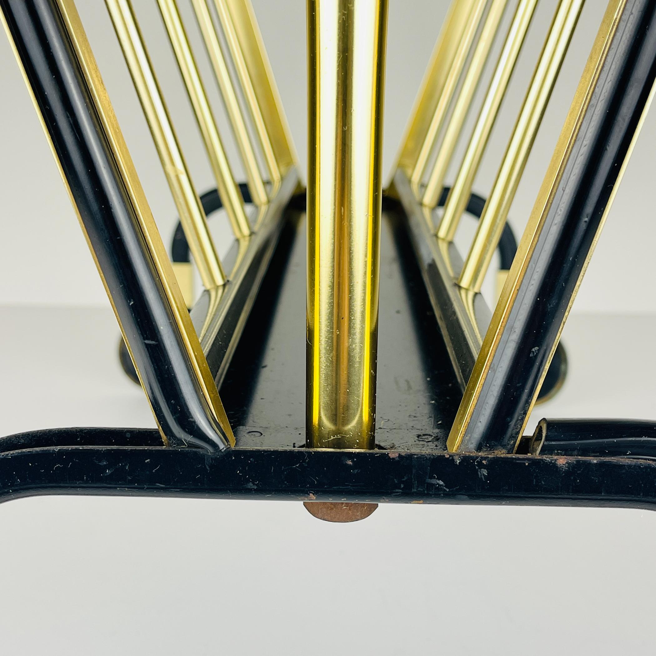 20th Century Mid-century brass trolley or magazine rack by MB, Italy, 1960s For Sale