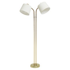 Mid-Century Brass Two-Arm Floor Lamp