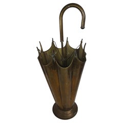 Mid Century Brass Umbrella Form Umbrella Stand, C1955 Vintage Mid Century Brass Umbrella Form Umbrella Stand, C1955
