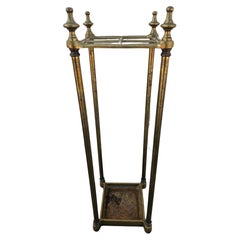 Used Mid Century Brass Umbrella Stand Cane Stand