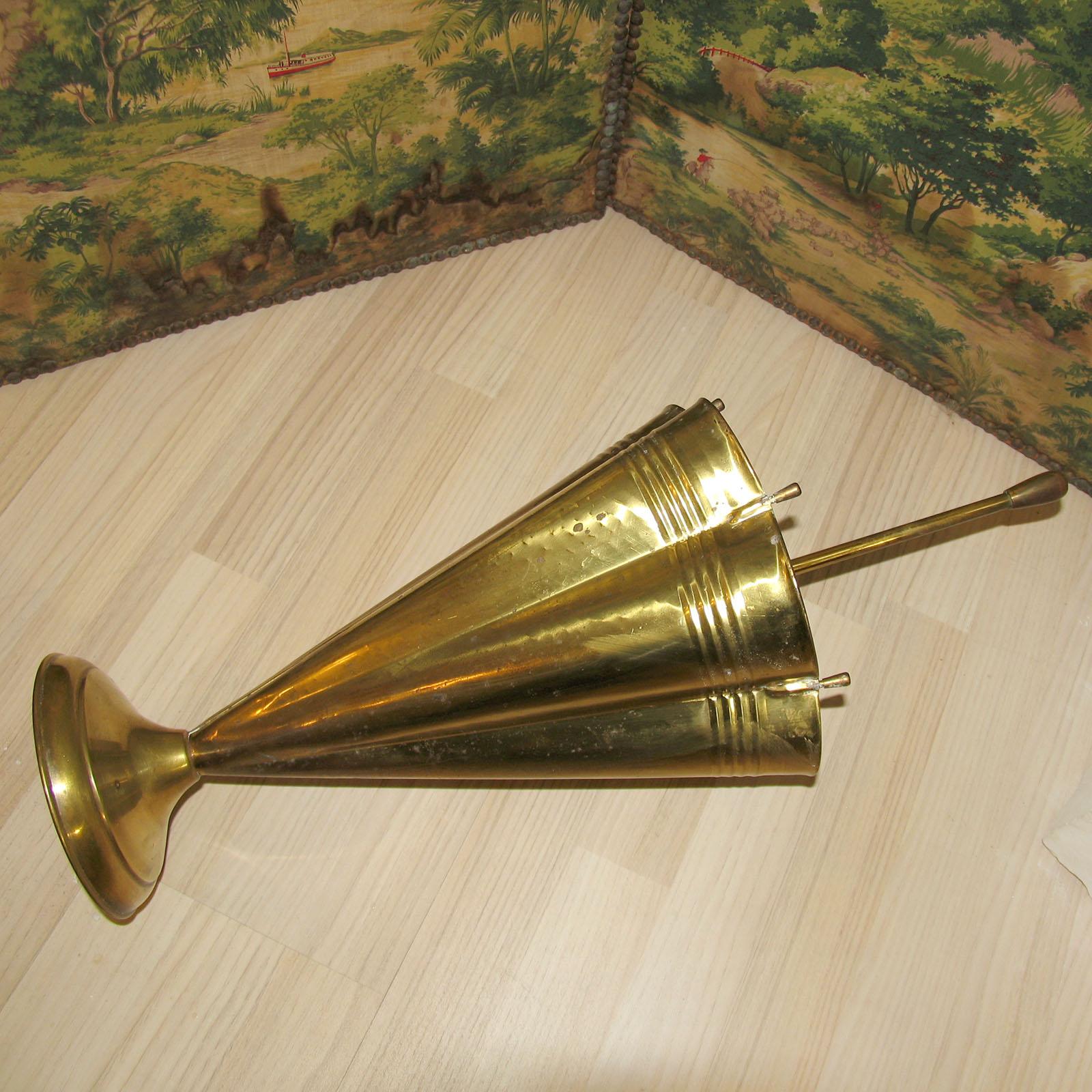 Midcentury Brass Umbrella Stand, Italy, 1950s In Good Condition In Bochum, NRW