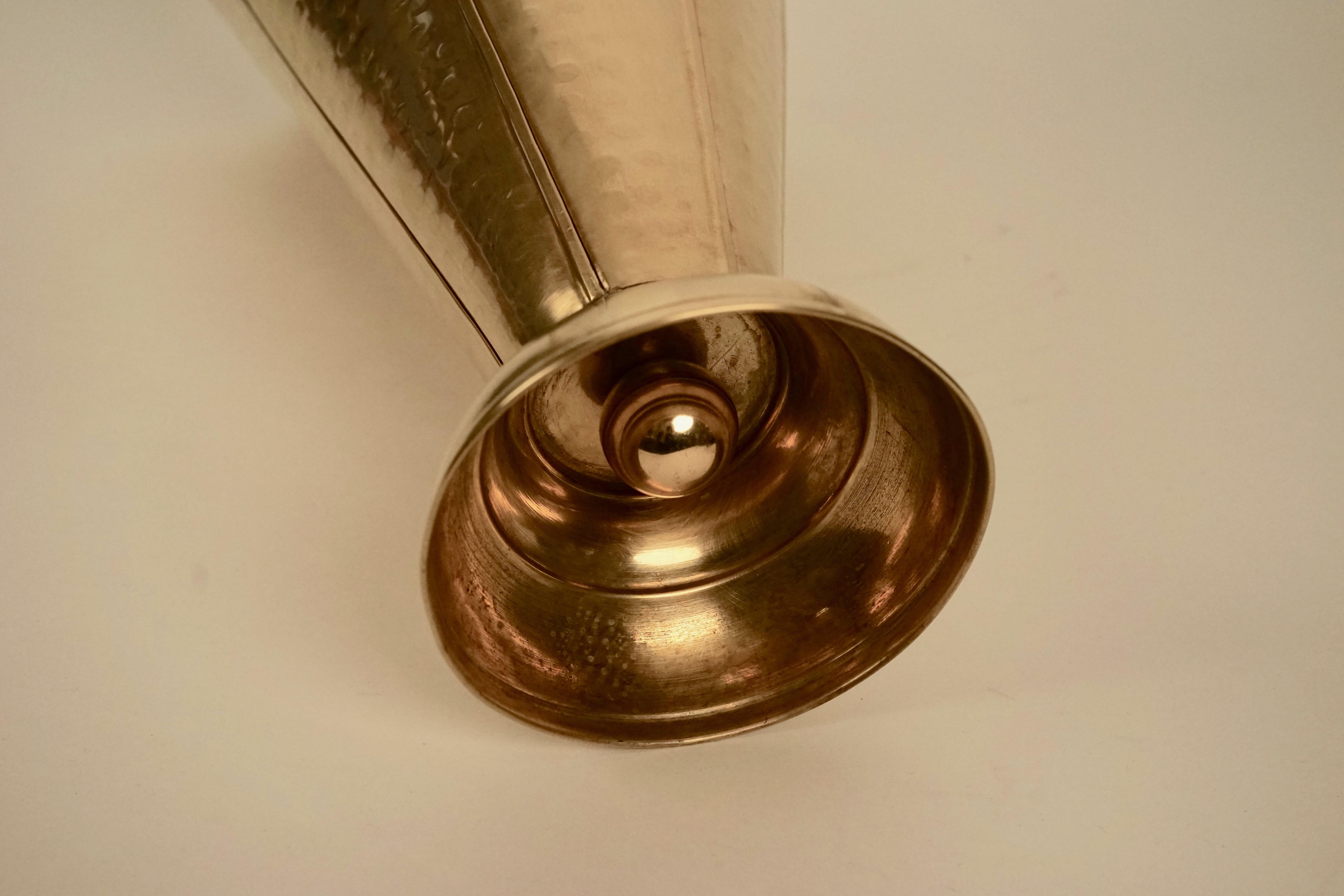 Hollywood Regency Mid-Century Brass Umbrella Stand Made in Austria For Sale