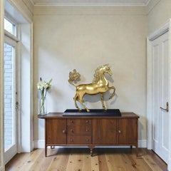 Mid-Century Brass Unicorn Sculpture by Sarreid Ltd., Made in India