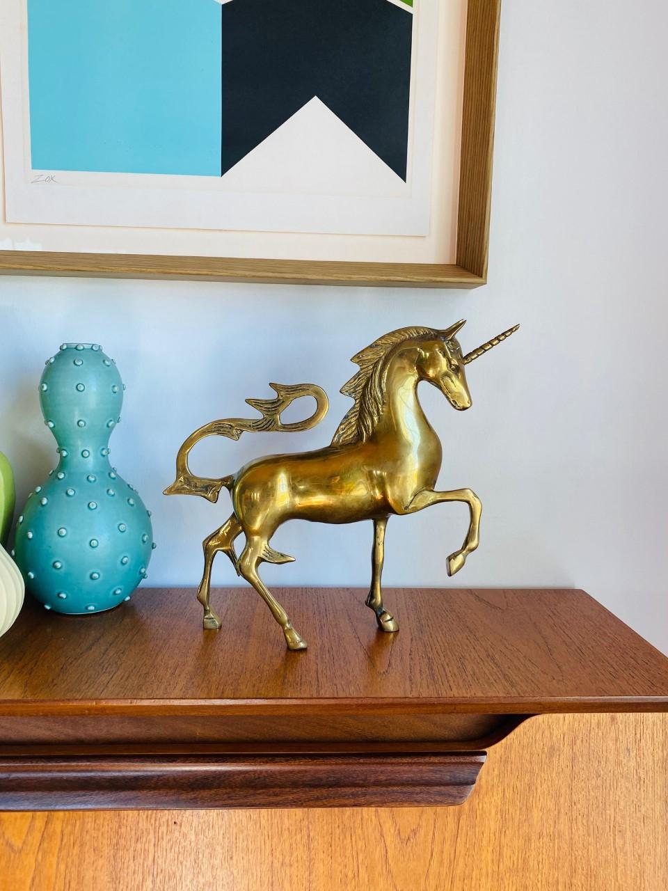 brass unicorn figurine