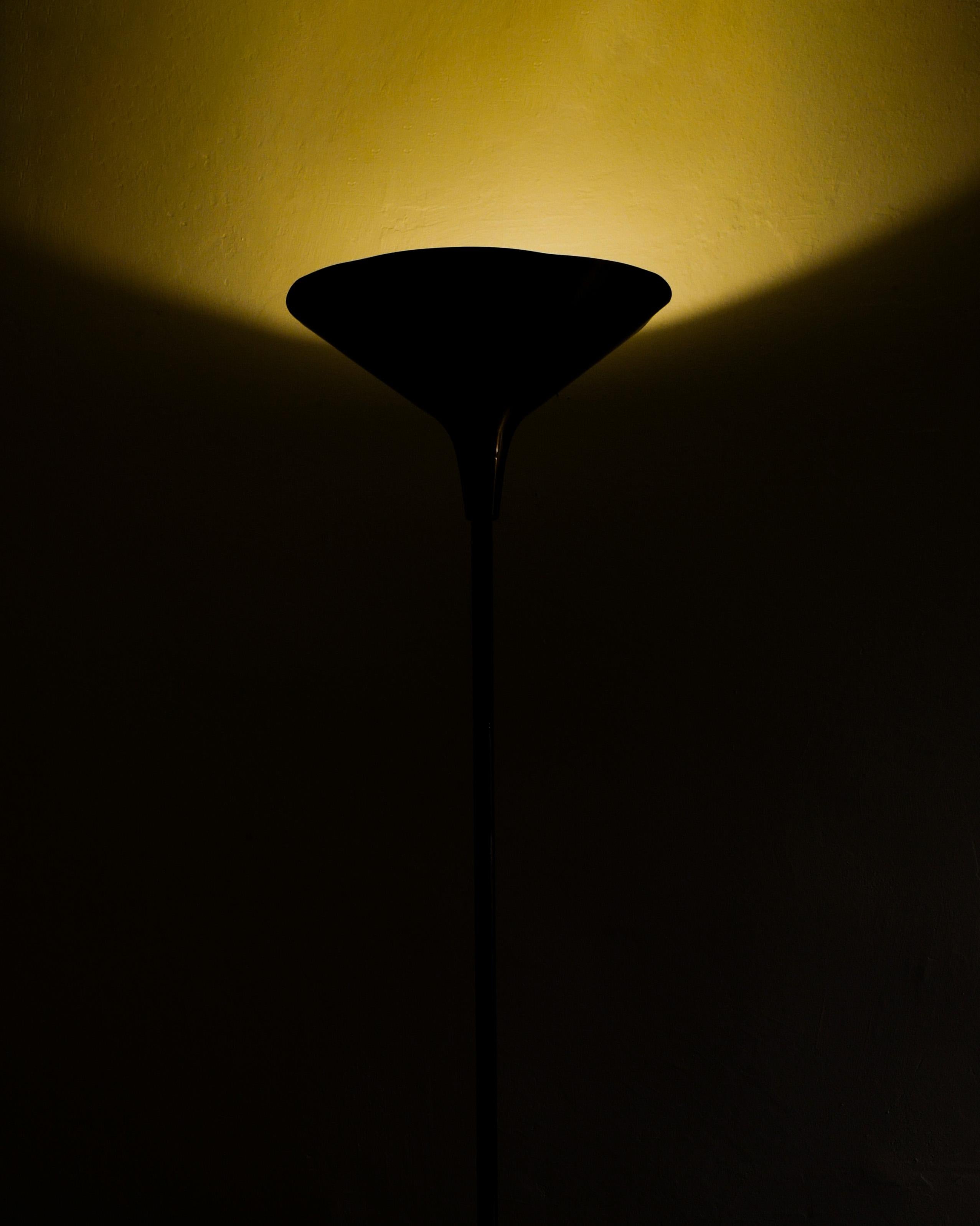 Mid-20th Century Mid Century Brass Uplight Floor Lamp by Th Valentiner Produced in Denmark, 1960s