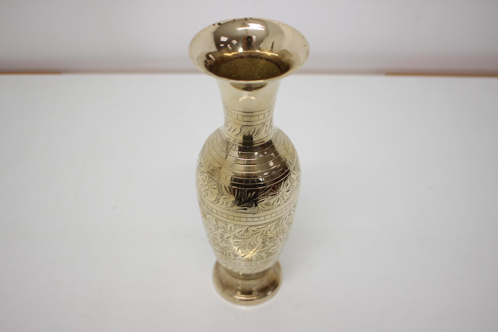 Indian Mid-Century Brass Vase, 1960's For Sale