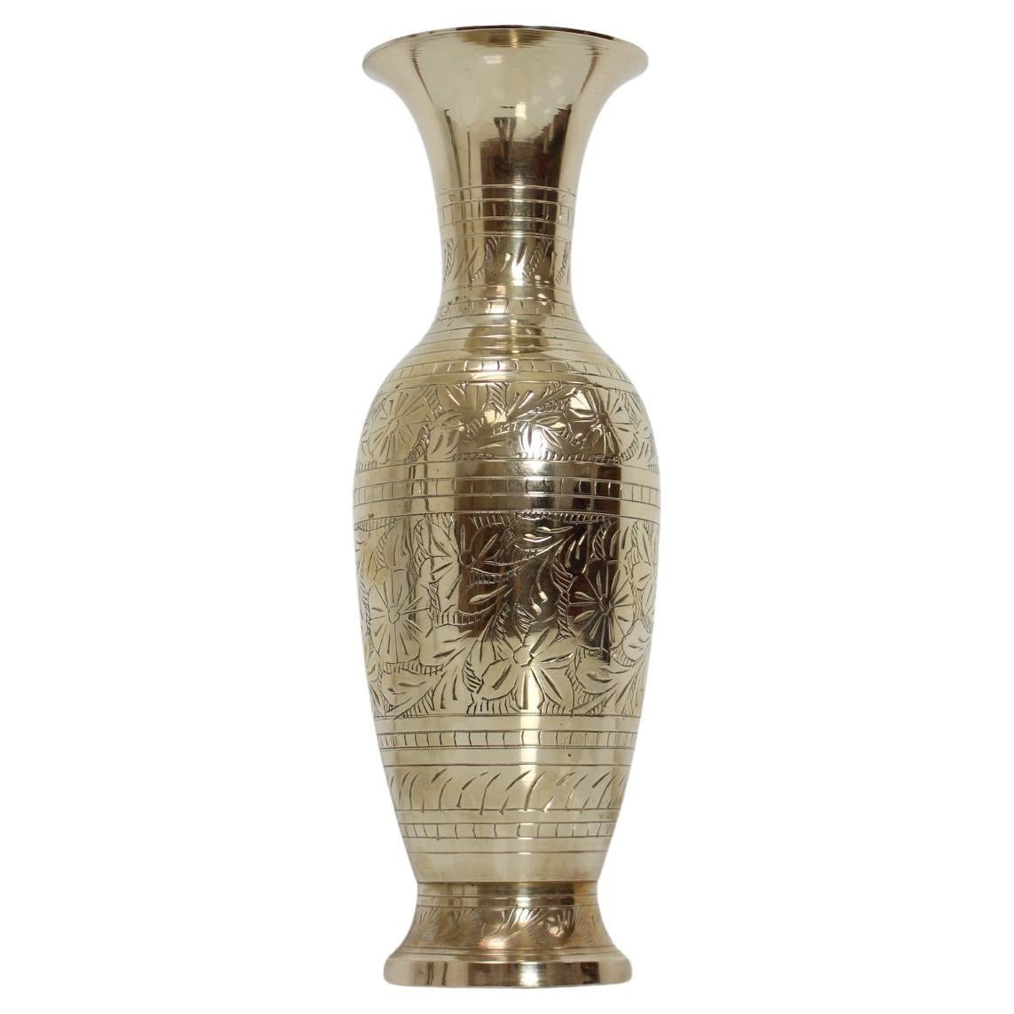 Mid-Century Brass Vase, 1960's For Sale