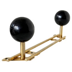 Mid Century Brass Wall Coat Rack