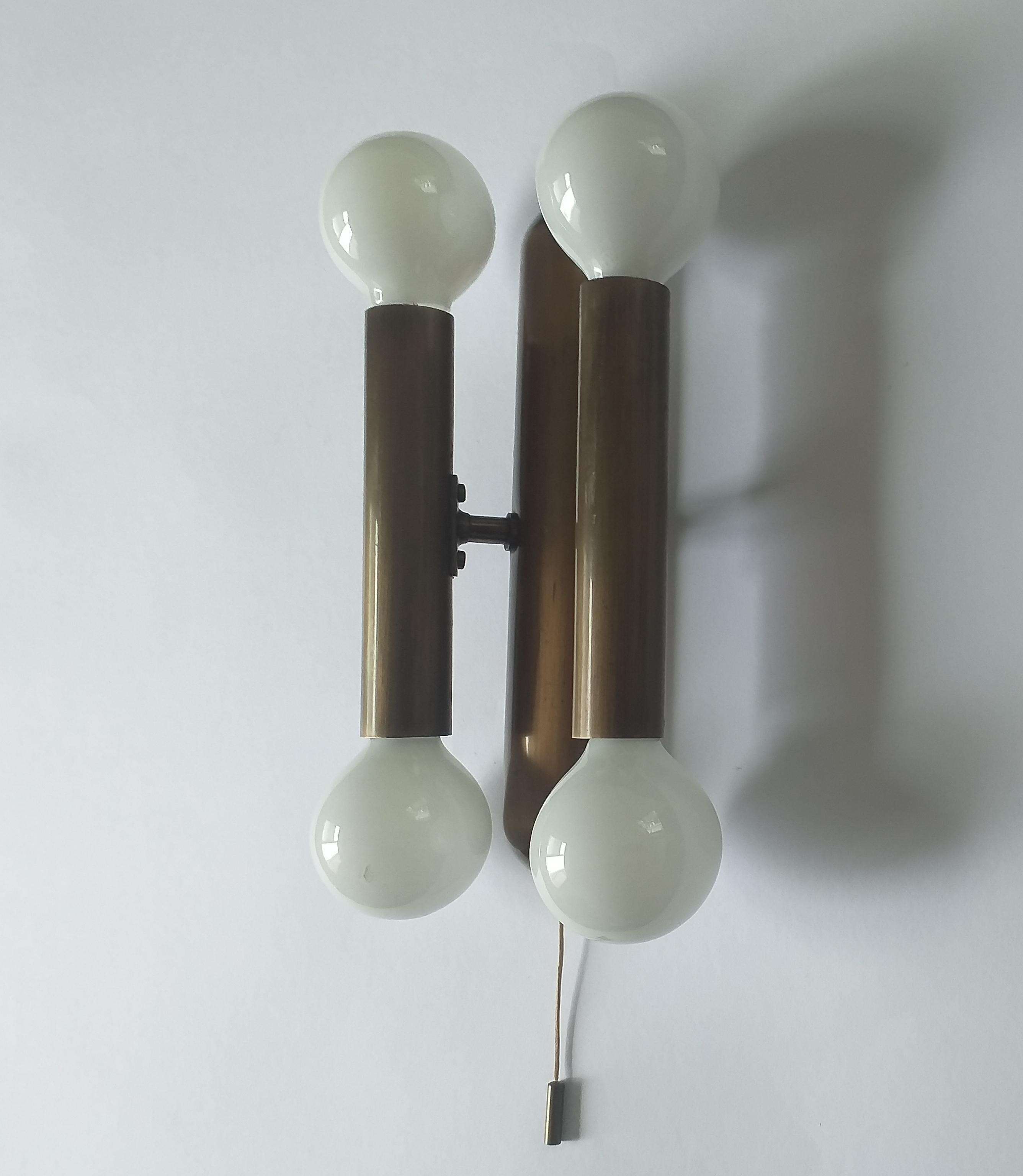 Midcentury Brass Wall Lamp For Sale 2