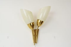 Mid-Century-Wandleuchte aus Messing/Kamenicky Senov, 1970er Jahre