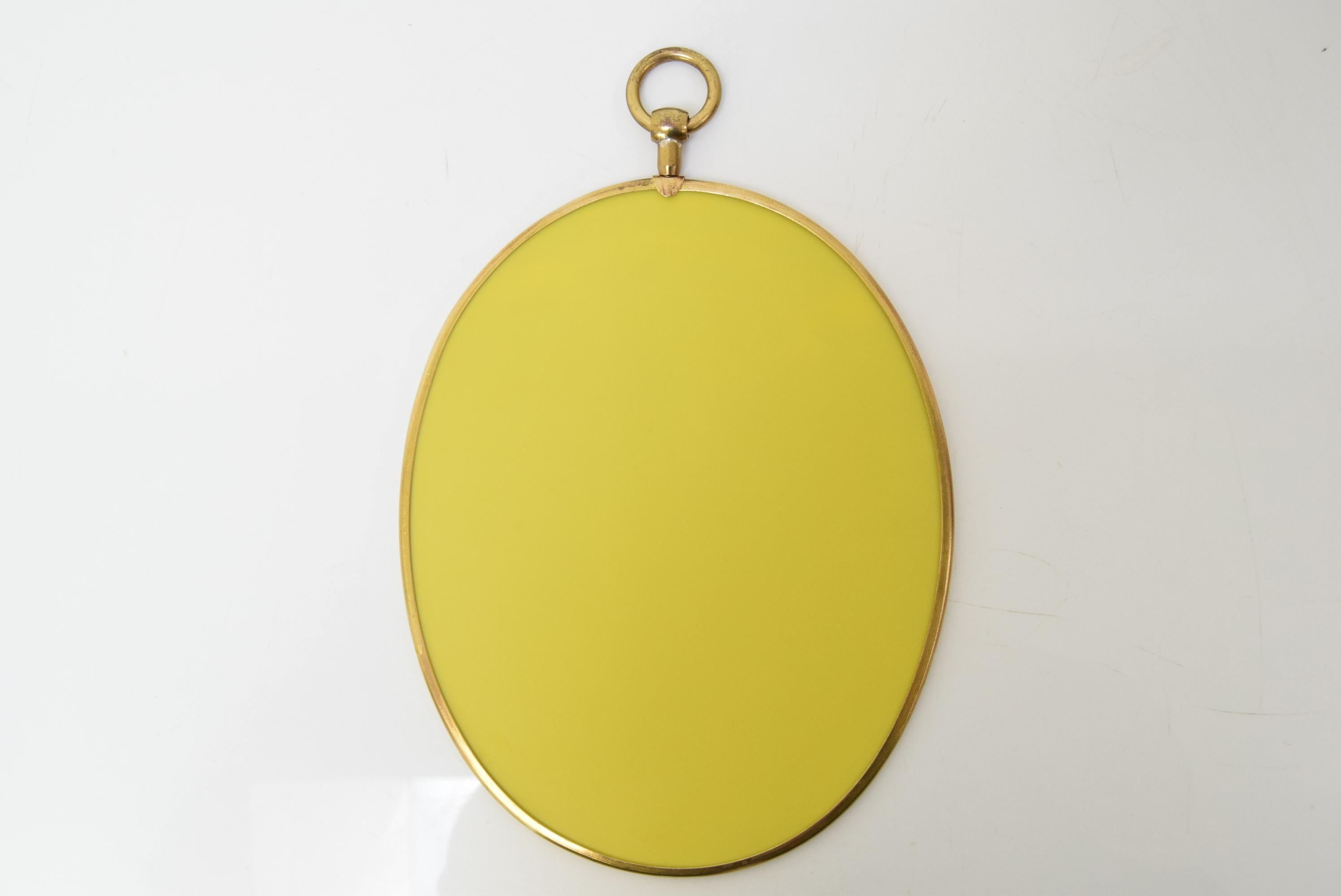 Mid-century Brass Wall Mirror, 1960's.  For Sale 1