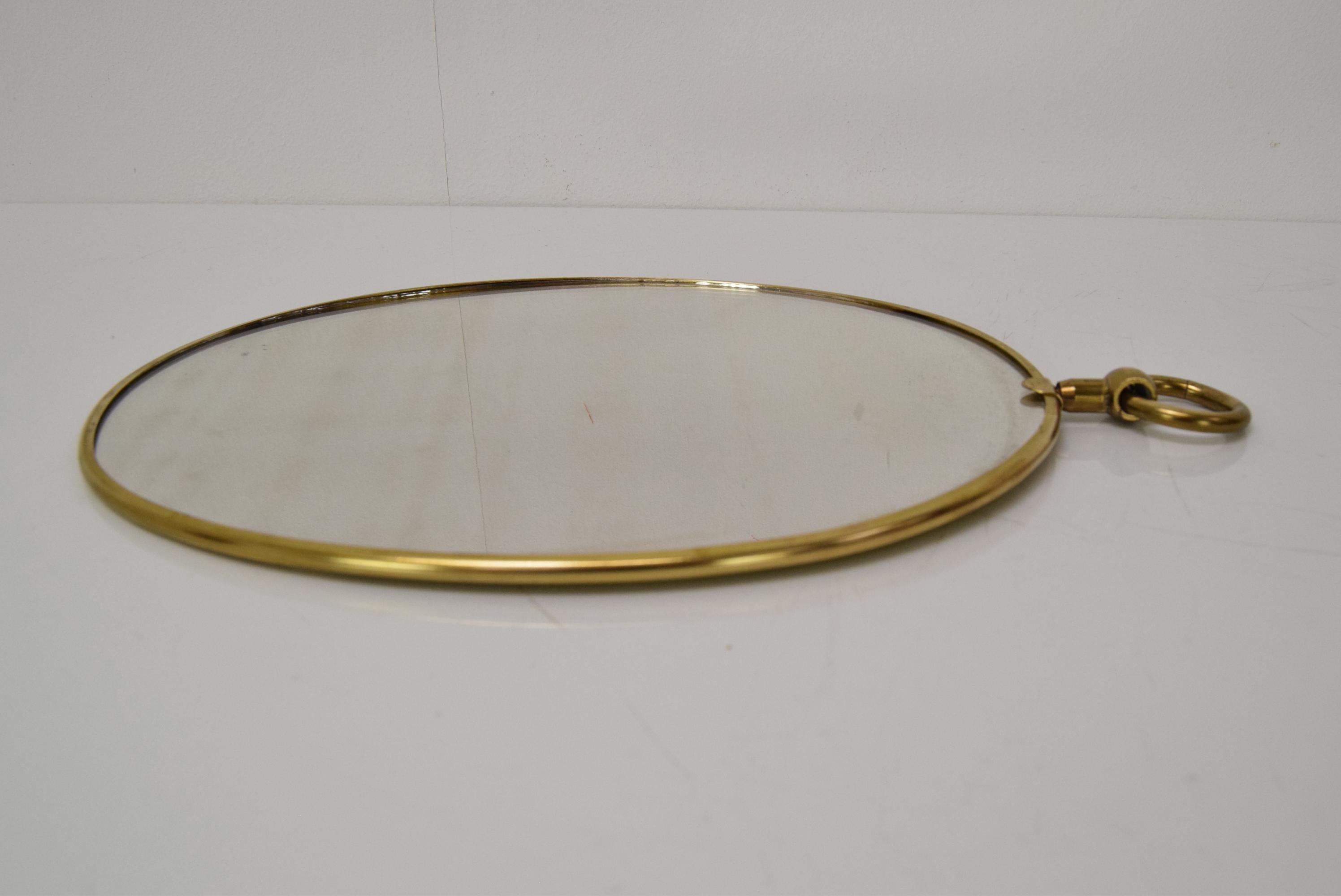 Mid-century Brass Wall Mirror, 1960's.  For Sale 2