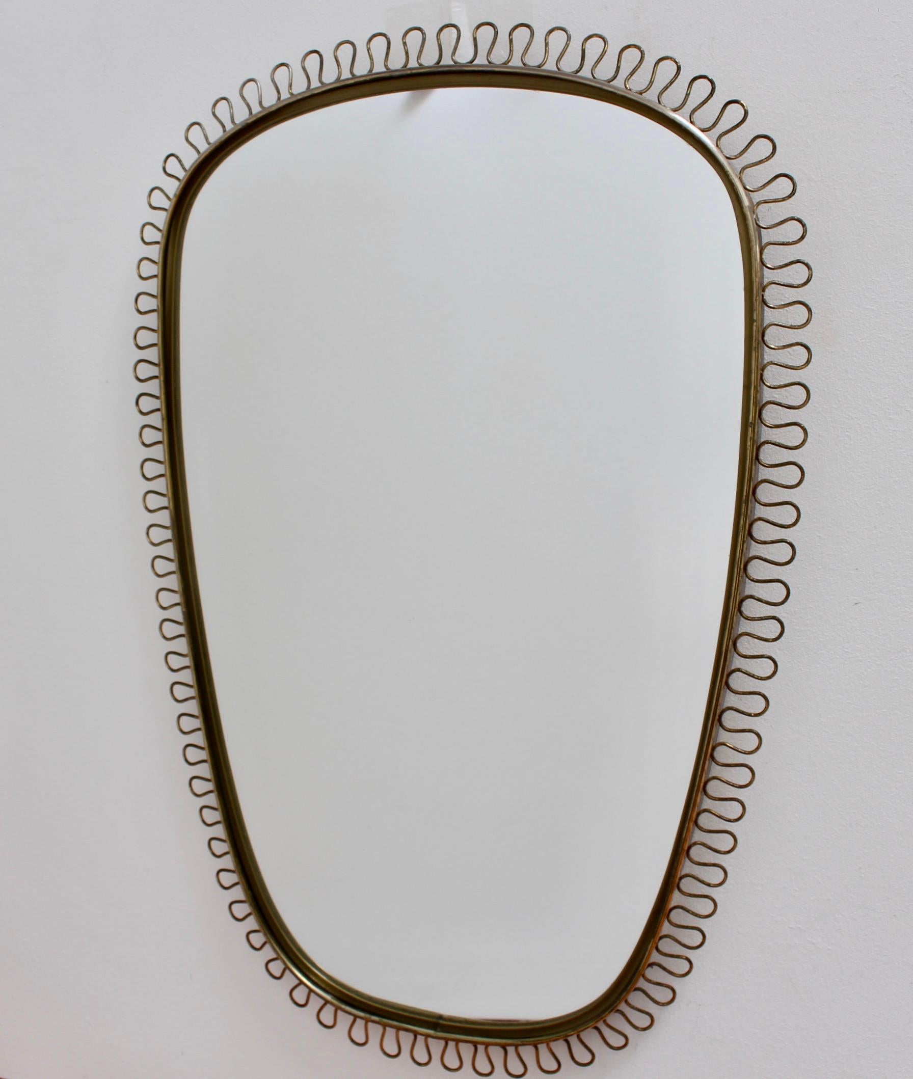 Mid-Century Brass Wall Mirror by Josef Frank, circa 1950s 5