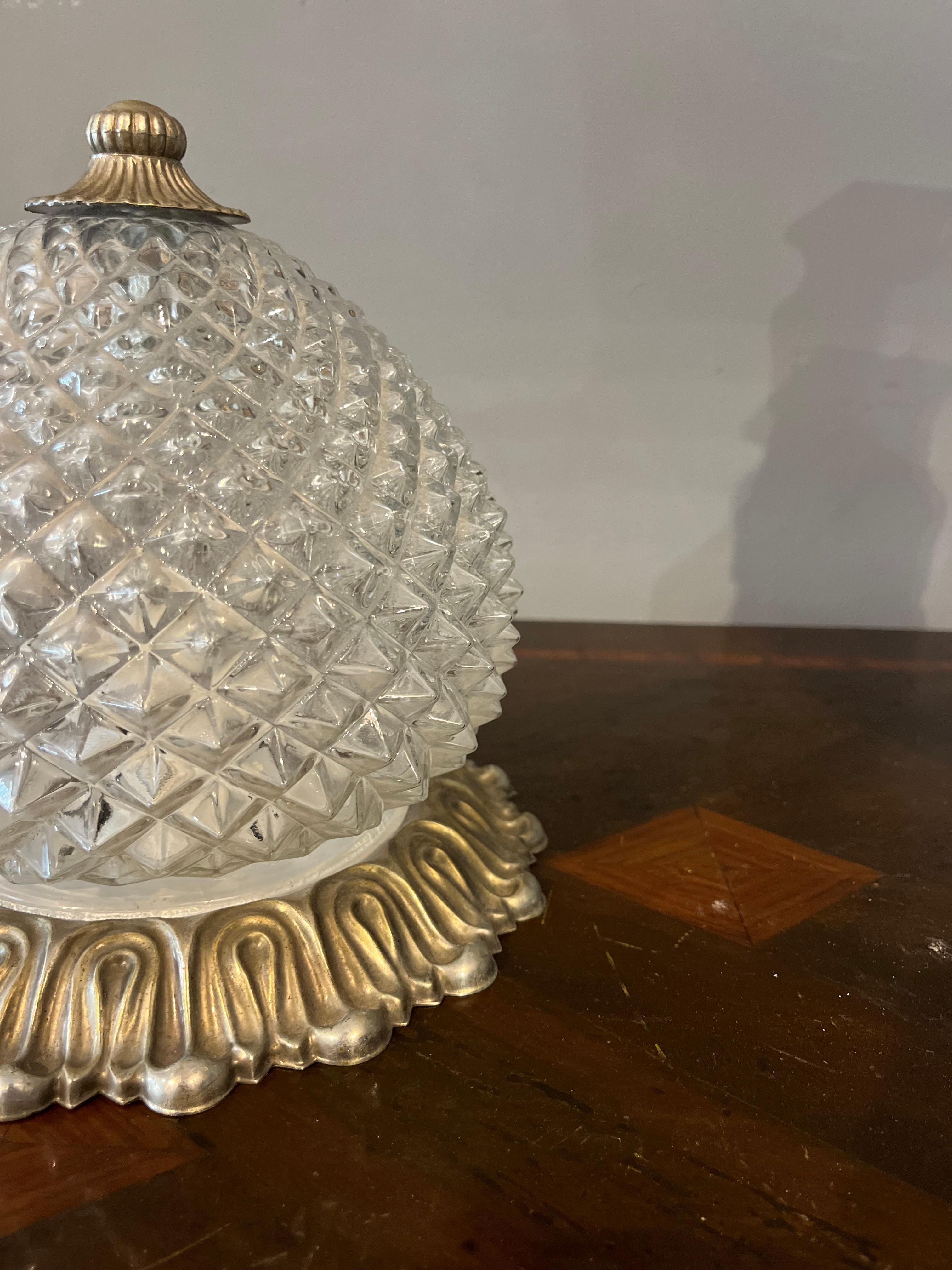 Mid-Century moderno Mid-Century Brass Wall or Ceiling Lamp by Gaetano Sciolari for Sciolari, 1960s in vendita