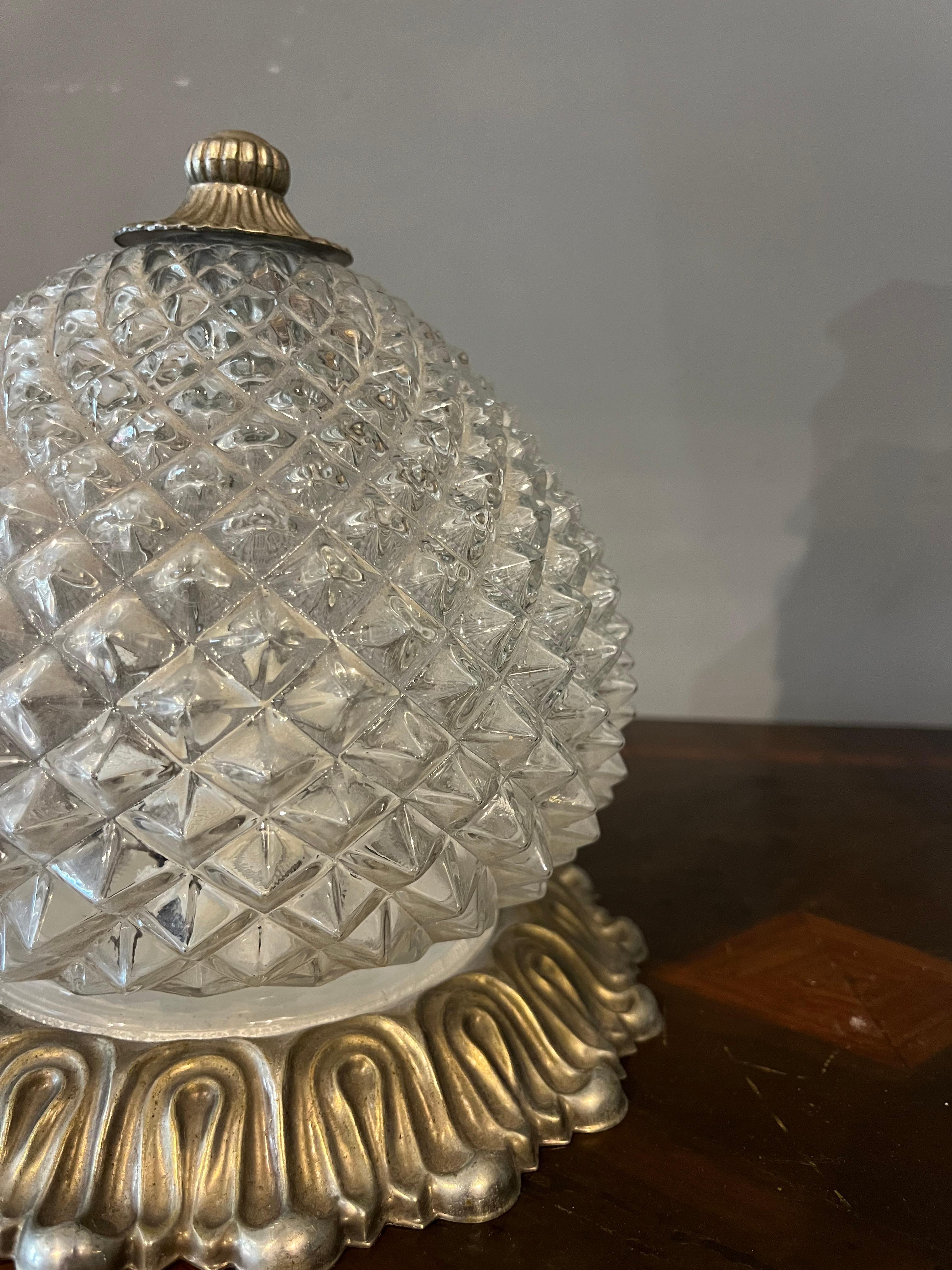 Lámpara de pared o techo de latón de mediados de siglo por Gaetano Sciolari para Sciolari, años 60 Metal en venta