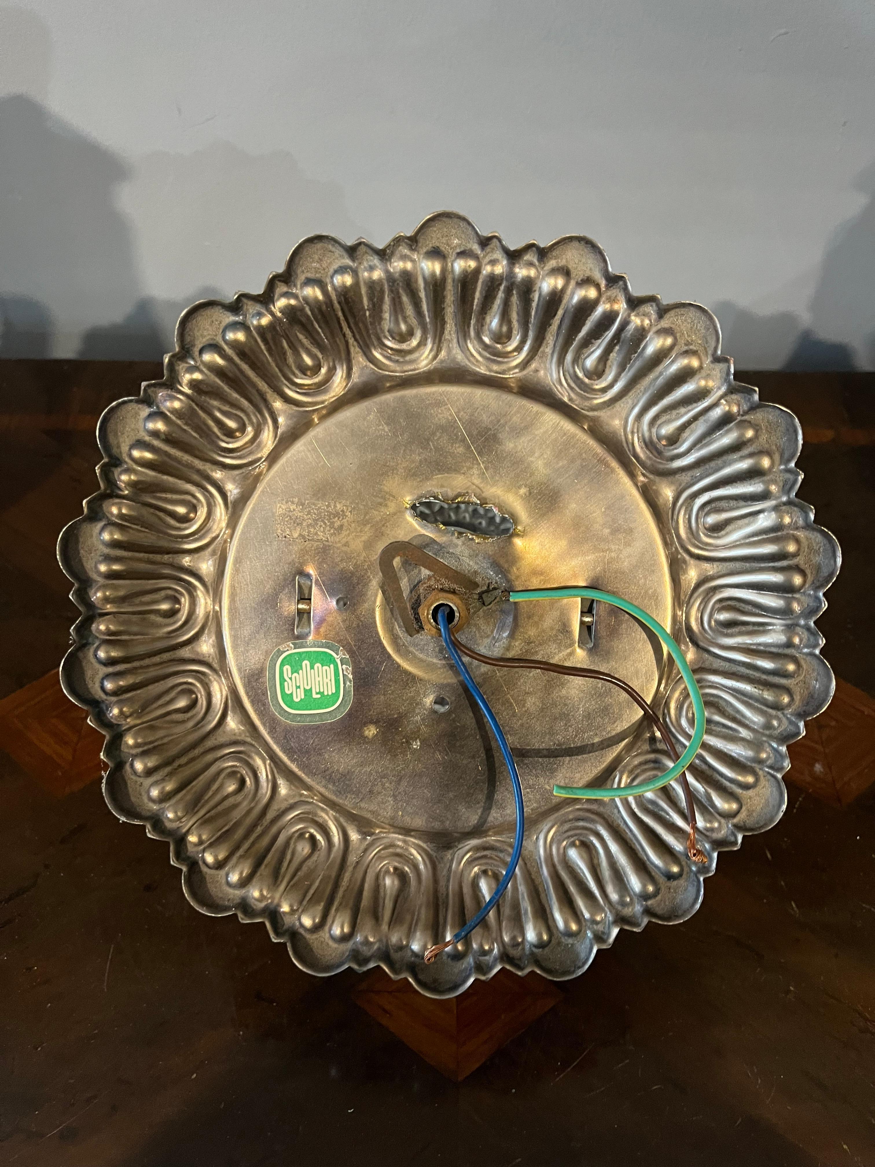 Mid-Century Brass Wall or Ceiling Lamp by Gaetano Sciolari for Sciolari, 1960s in vendita 2