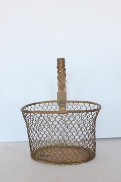 Midcentury Brass Waste Basket