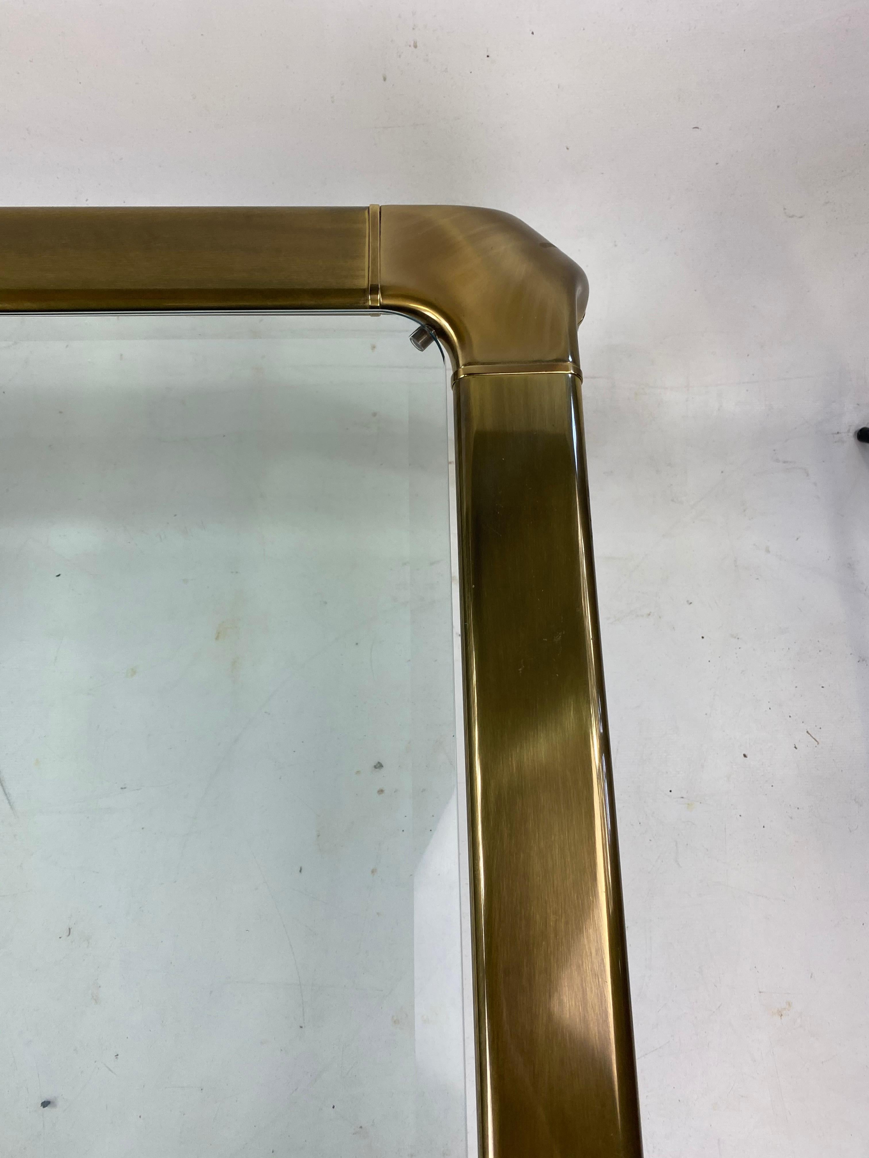 Midcentury Brass Waterfall Coffee Table by John Widdicomb In Good Condition In Esperance, NY