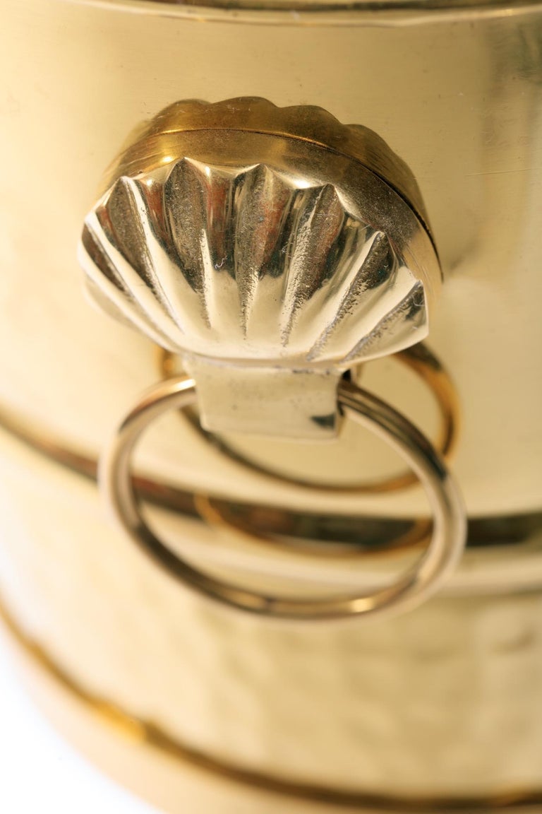 Midcentury Brass Wine or Champagne Bucket with Stand at 1stDibs