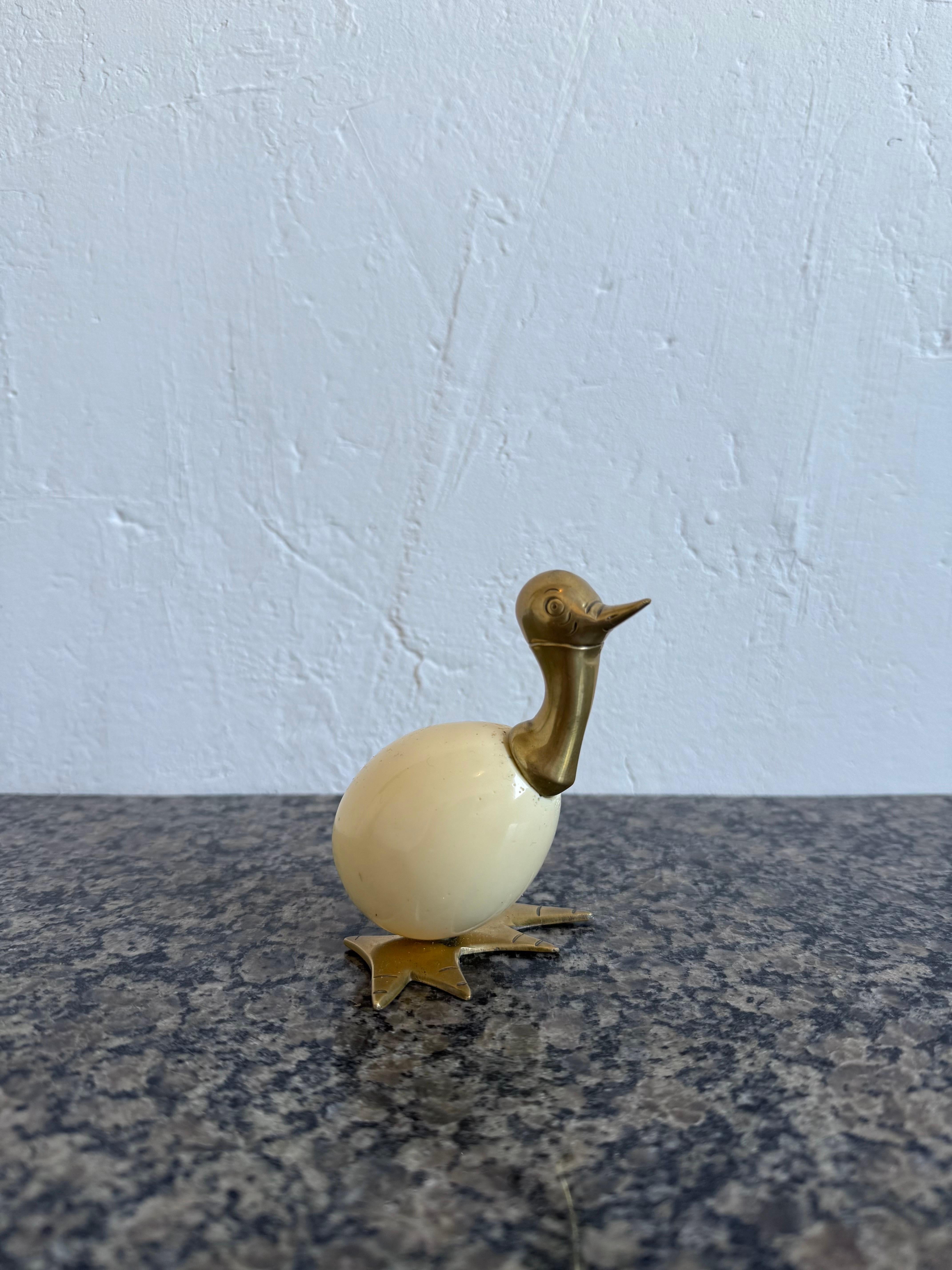 Entenskulptur aus brasilianischer Bronze und Harz aus der Mitte des Jahrhunderts, 1960er Jahre im Angebot 1