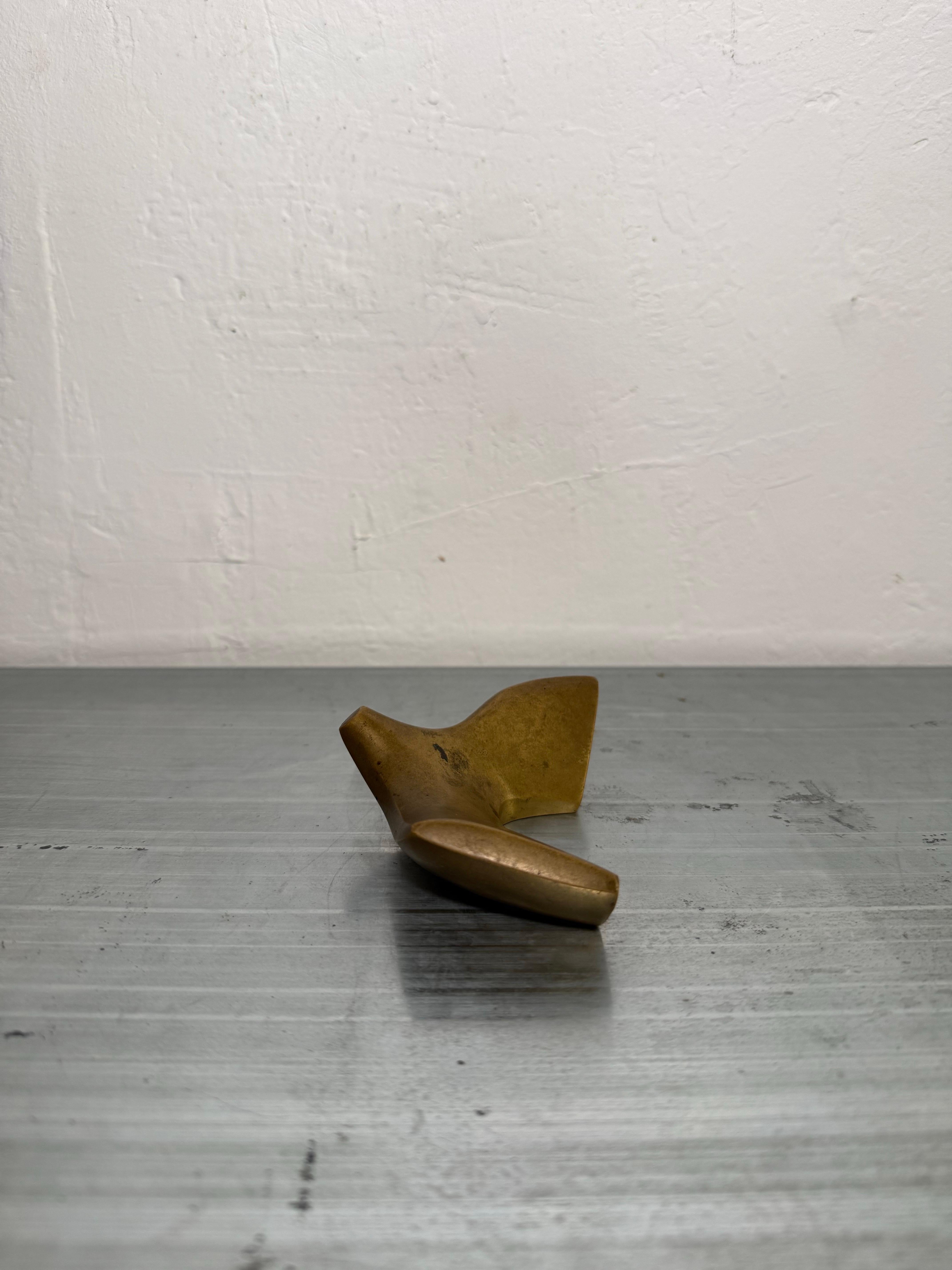 Mid-Century moderno Mid-Century Brazilian Modern Abstract Bronze Sculpture by Franklin in vendita