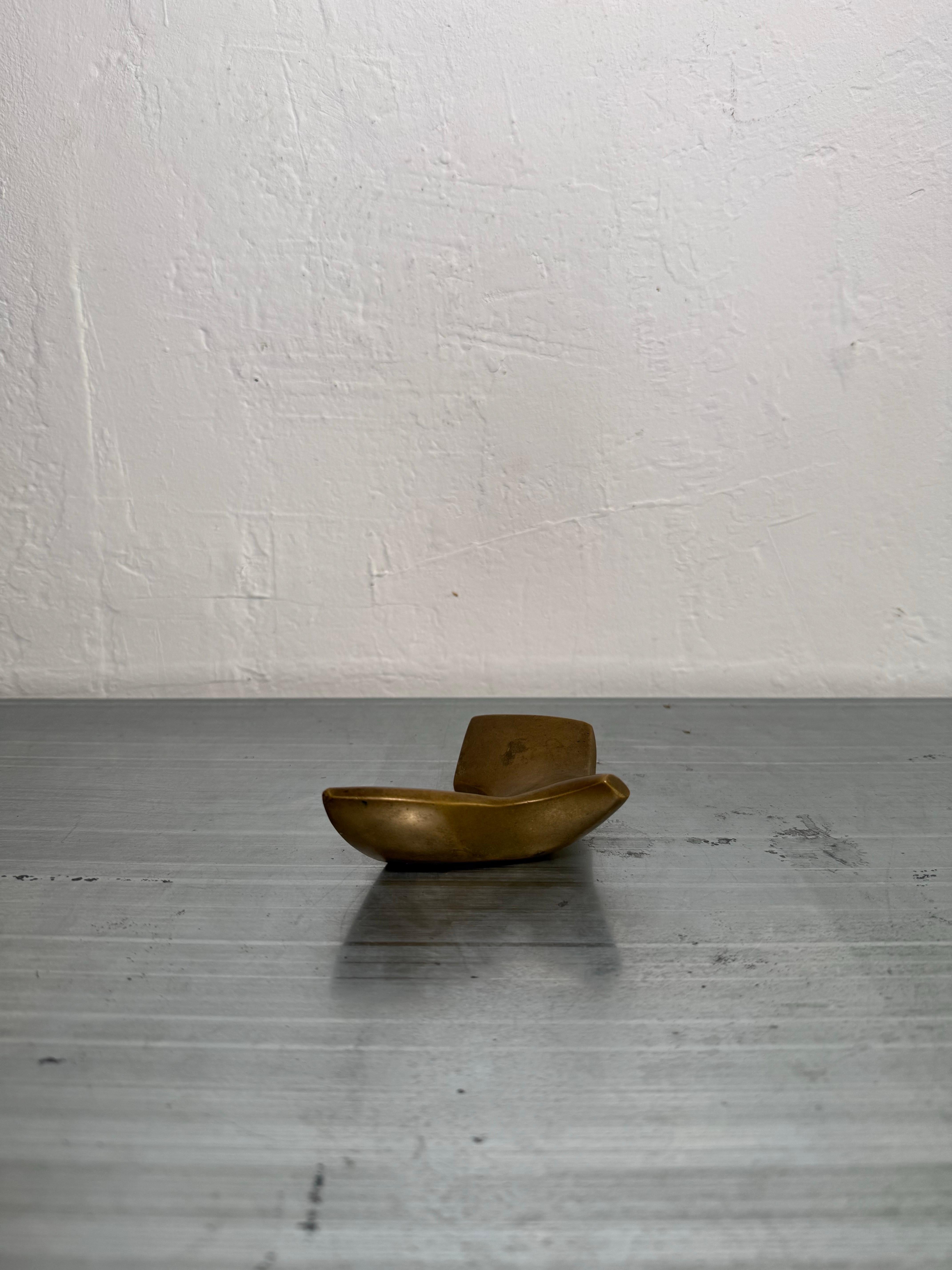 Mid-Century Brazilian Modern Abstract Bronze Sculpture by Franklin In condizioni buone in vendita a Miami, FL