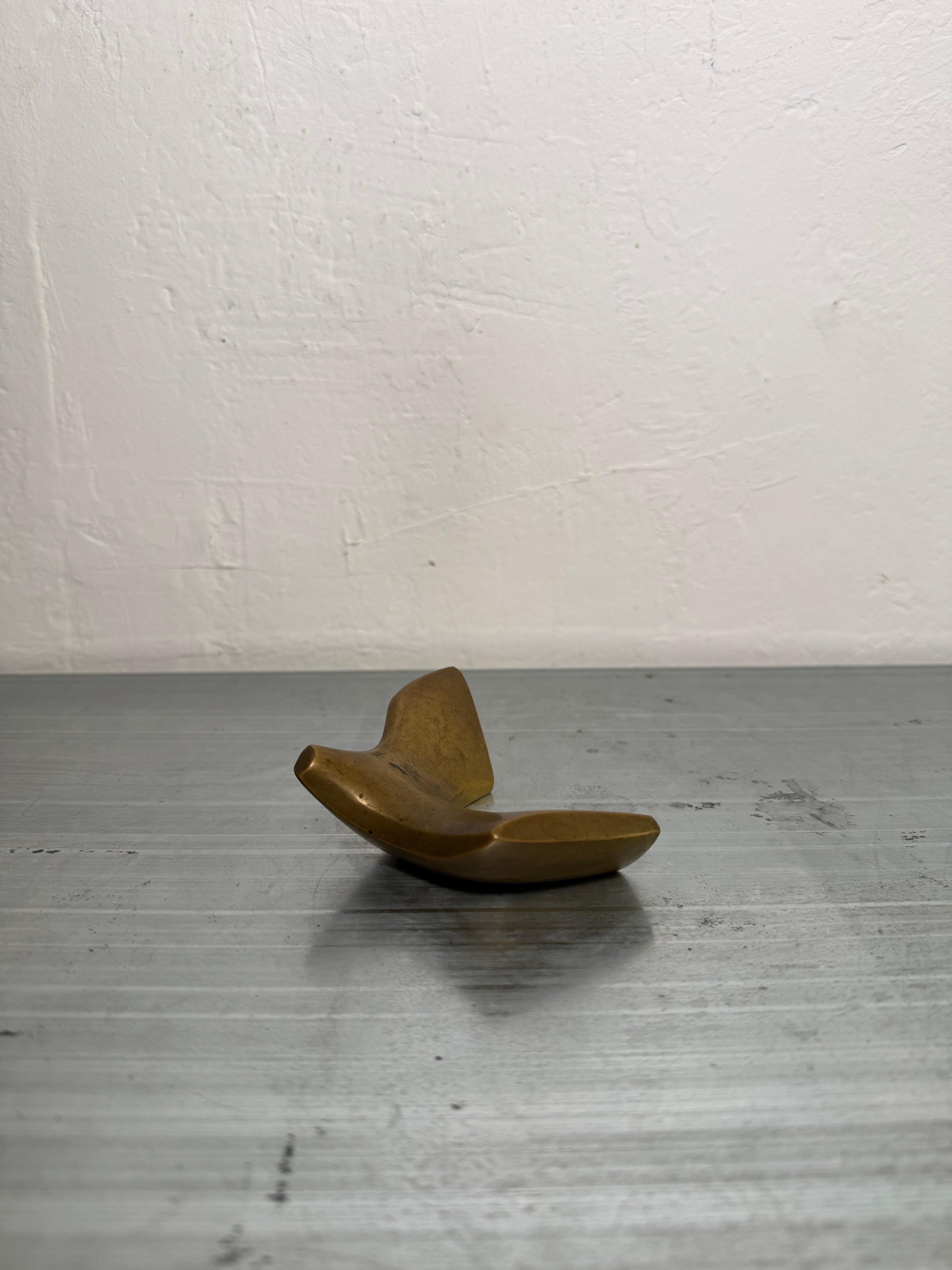 Mid-Century Brazilian Modern Abstract Bronze Sculpture by Franklin in vendita 2