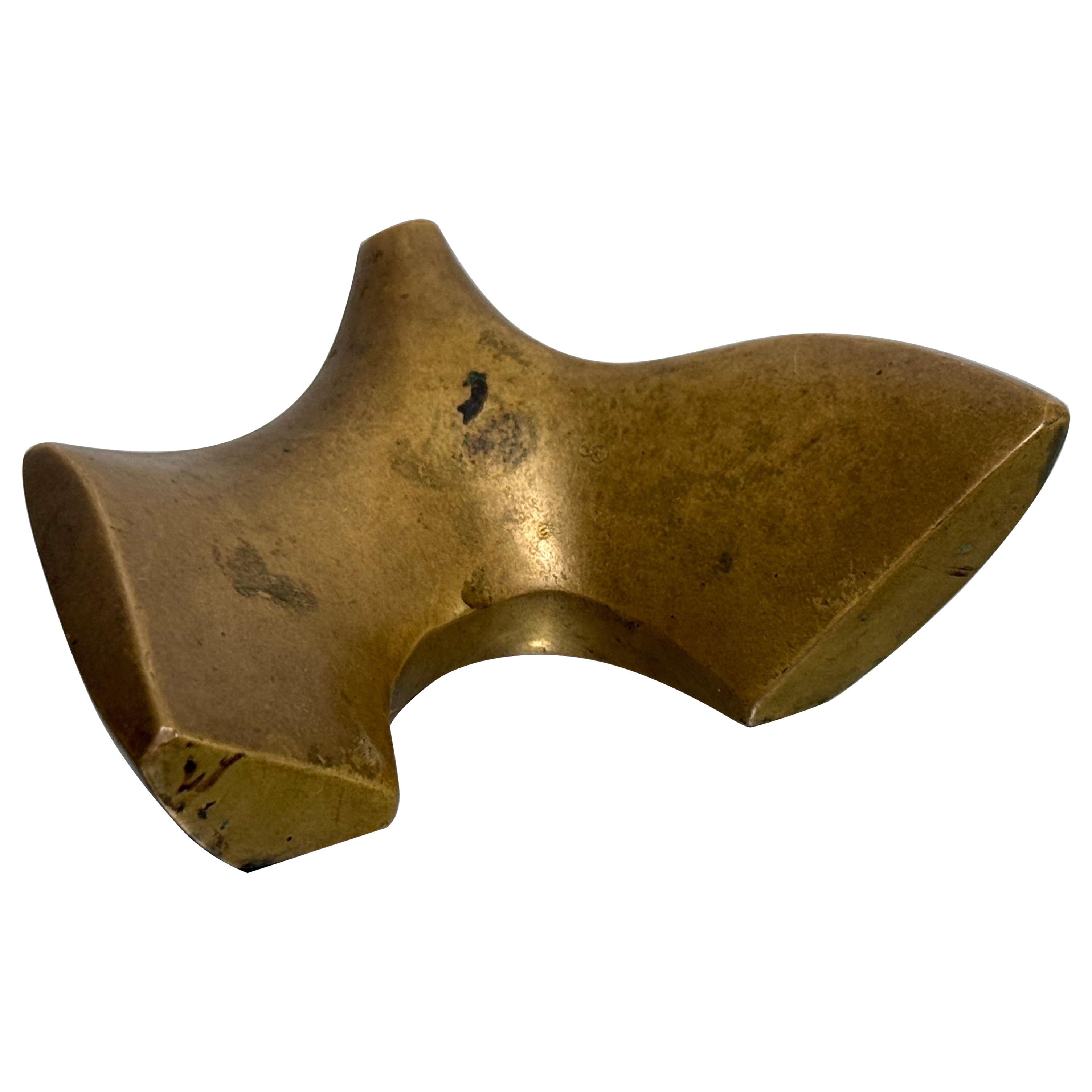 Mid-Century Brazilian Modern Abstract Bronze Sculpture by Franklin