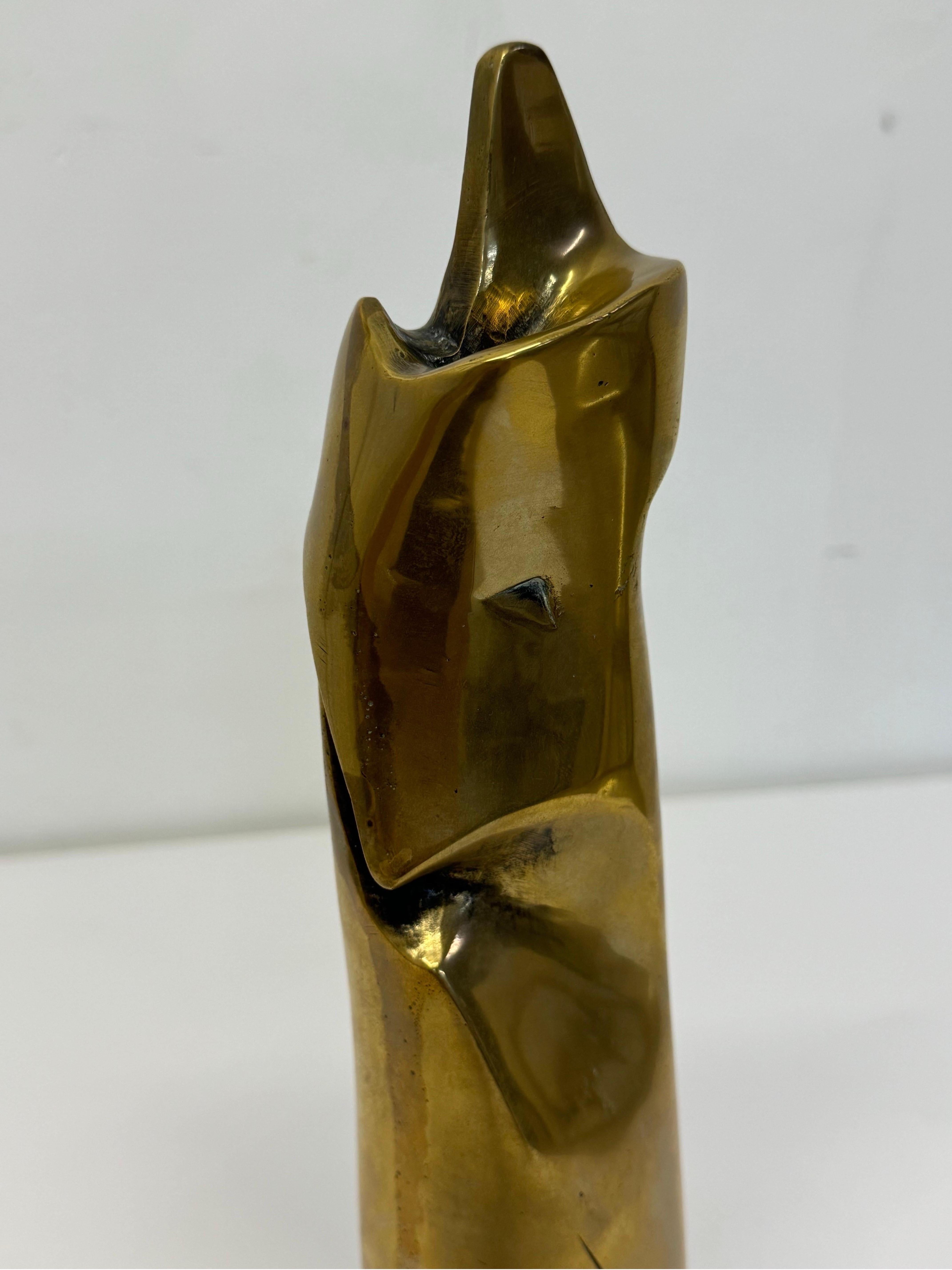 Scultura astratta in bronzo di Pita Hirs, moderna brasiliana di metà secolo in vendita 3