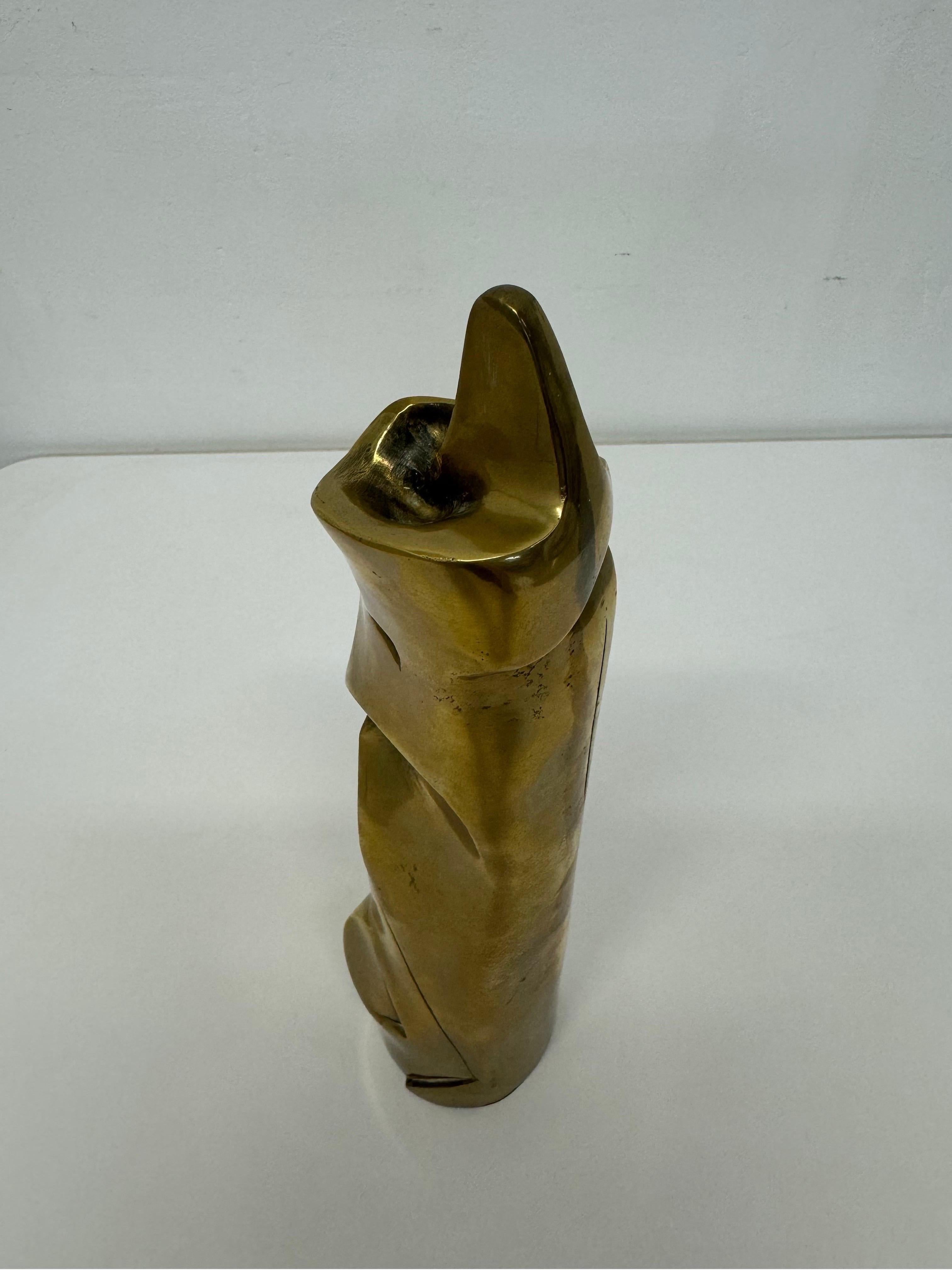 Scultura astratta in bronzo di Pita Hirs, moderna brasiliana di metà secolo in vendita 6