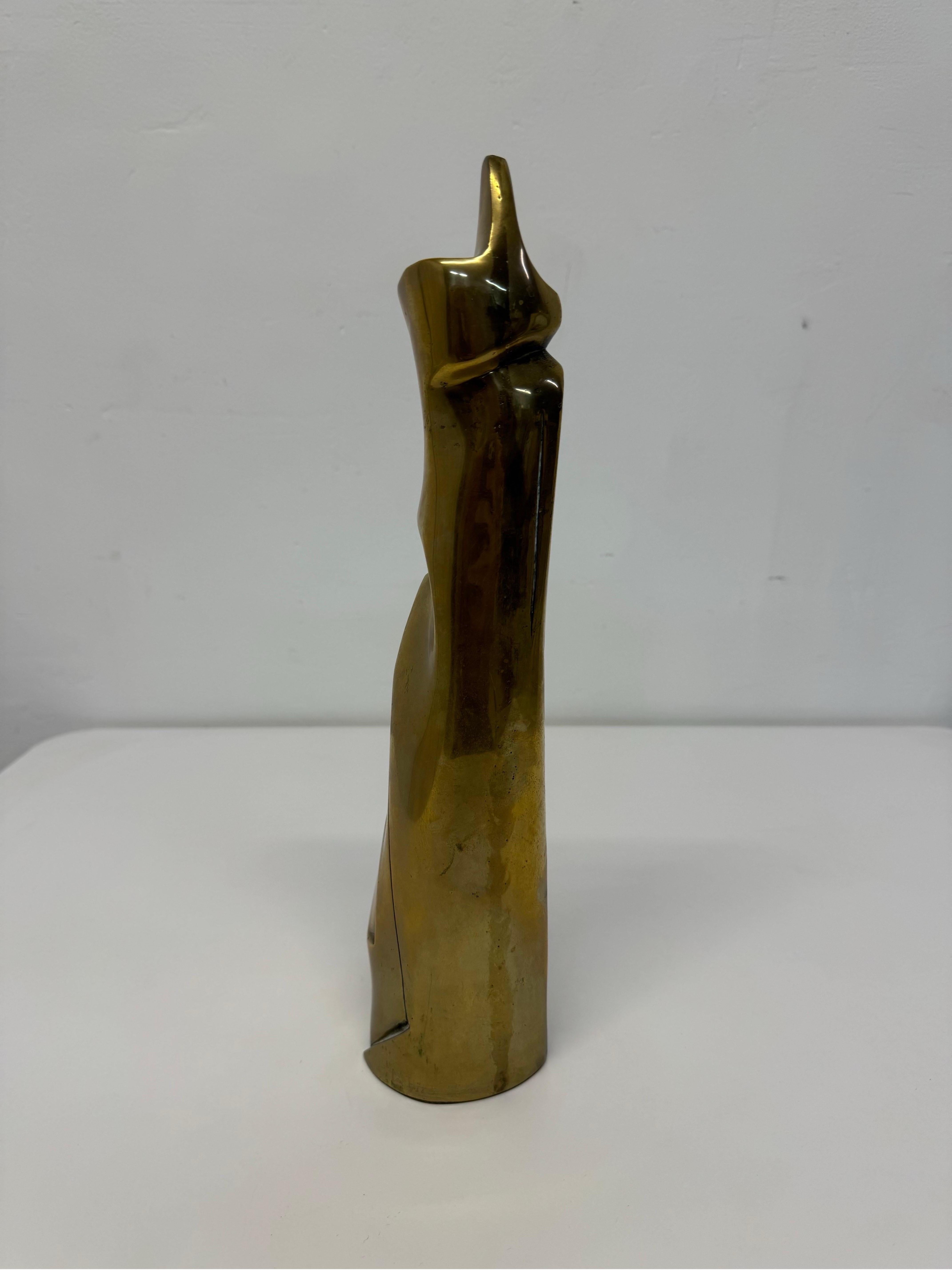 Mid-Century moderno Scultura astratta in bronzo di Pita Hirs, moderna brasiliana di metà secolo in vendita
