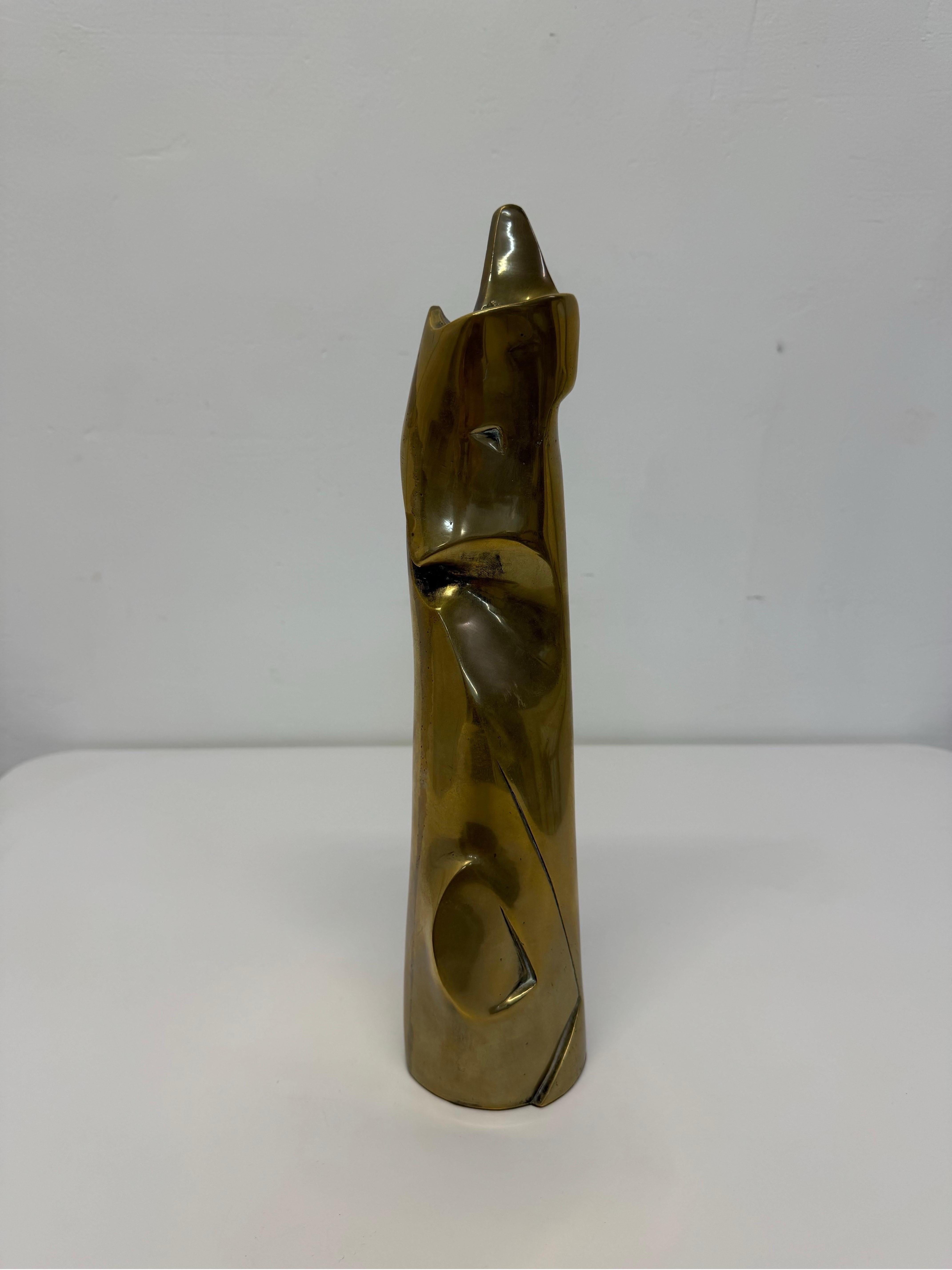 Brasiliano Scultura astratta in bronzo di Pita Hirs, moderna brasiliana di metà secolo in vendita