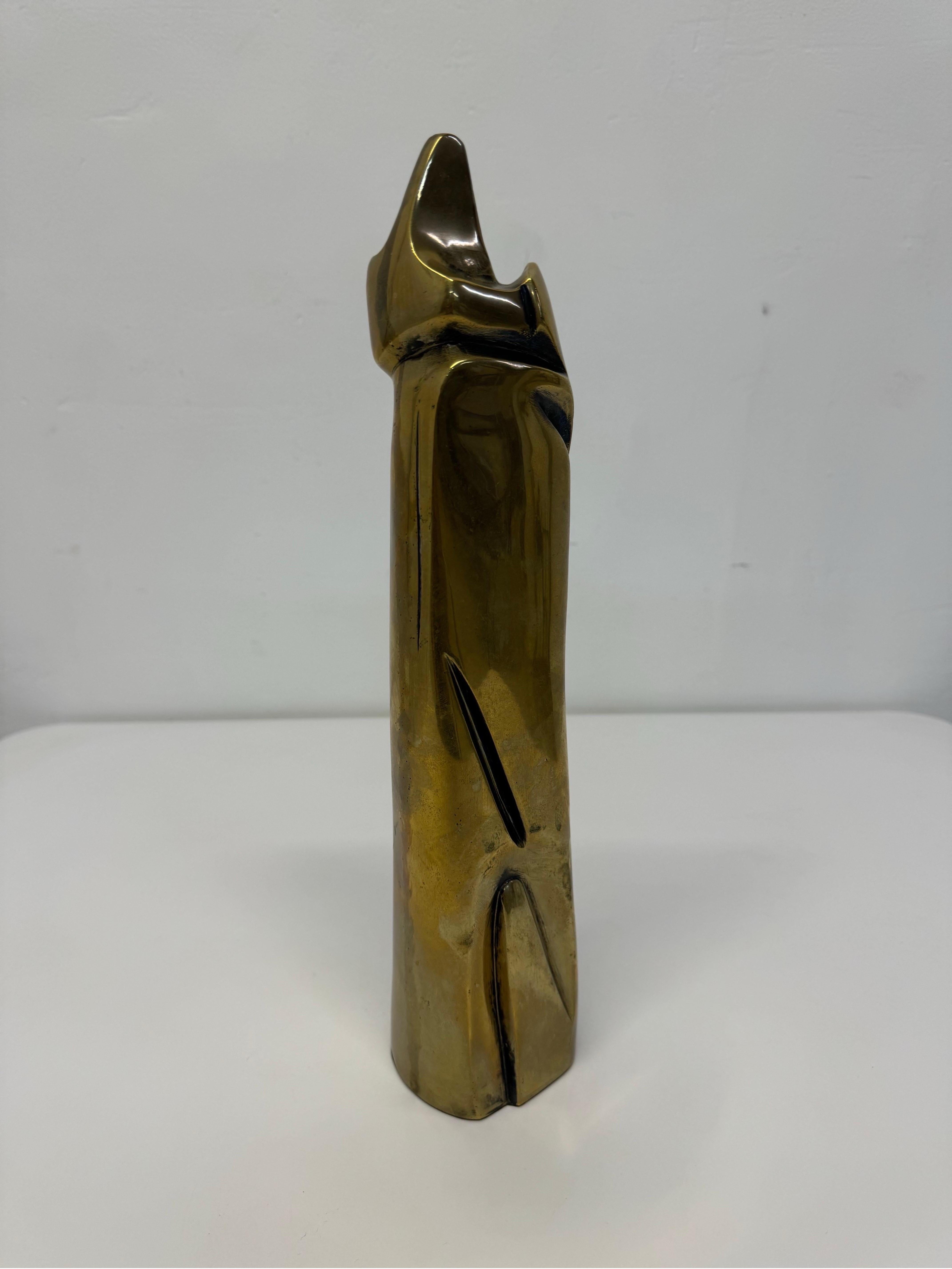 Scultura astratta in bronzo di Pita Hirs, moderna brasiliana di metà secolo In condizioni buone in vendita a Miami, FL