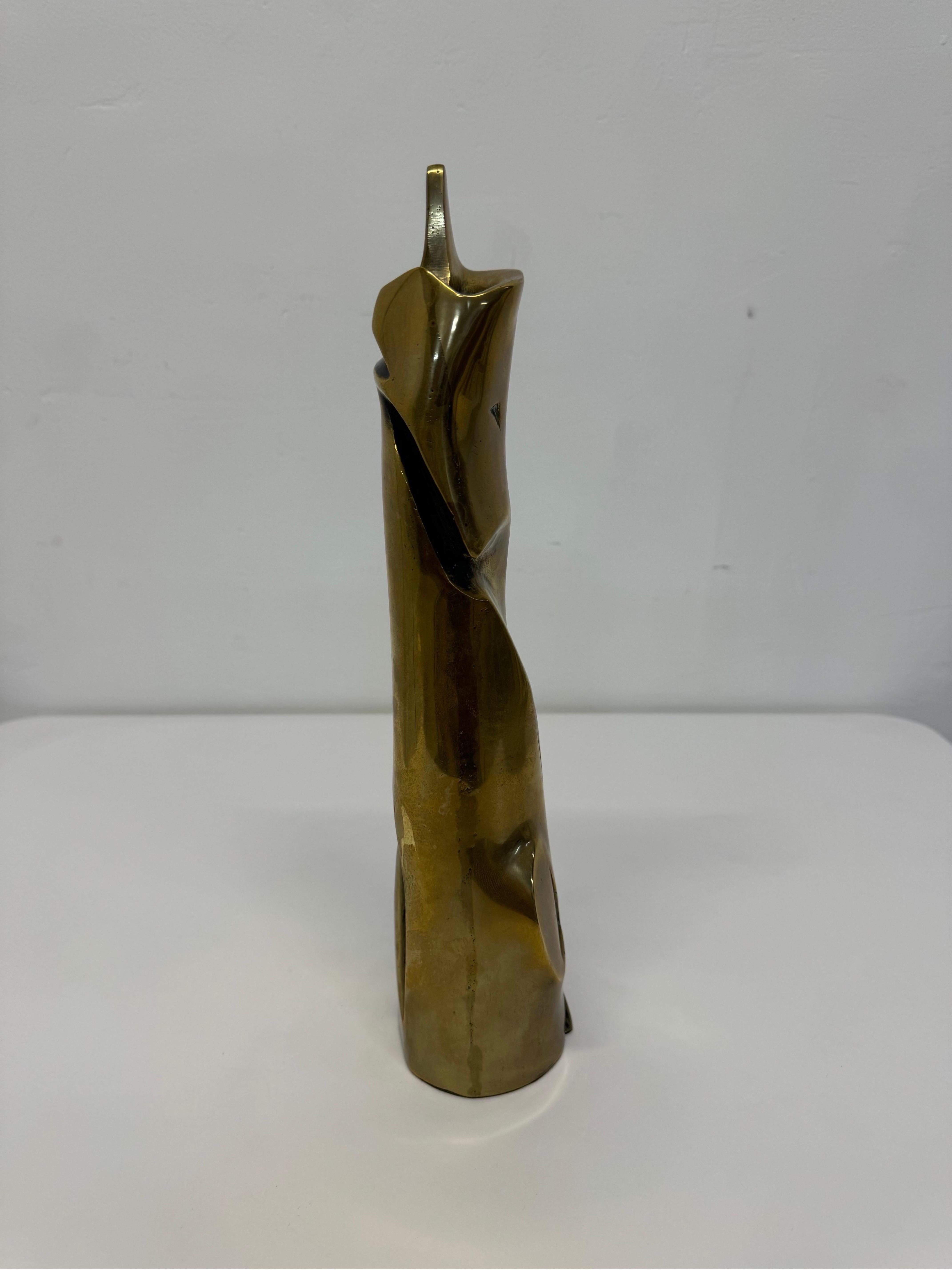 Bronzo Scultura astratta in bronzo di Pita Hirs, moderna brasiliana di metà secolo in vendita