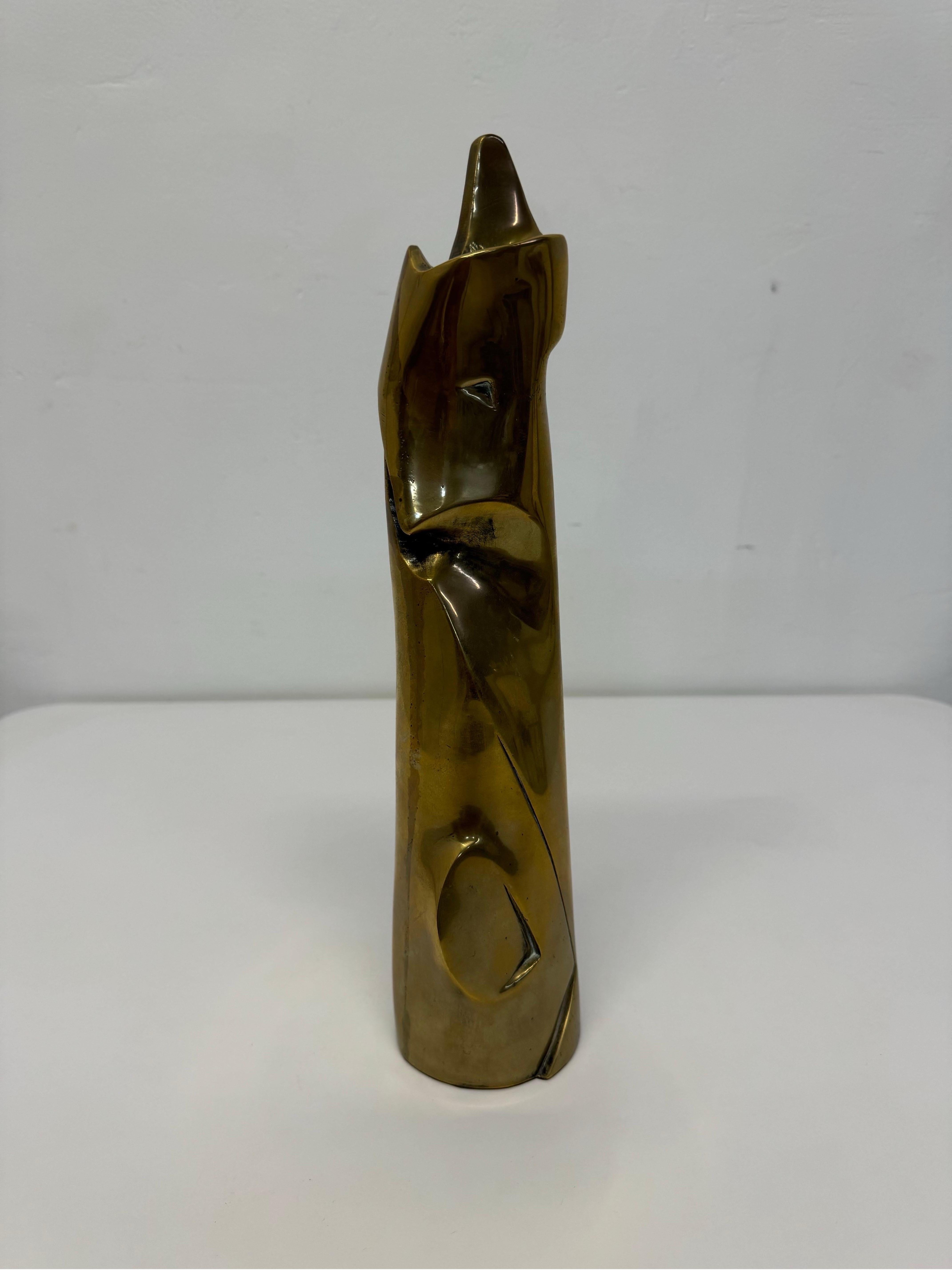 Scultura astratta in bronzo di Pita Hirs, moderna brasiliana di metà secolo in vendita 1