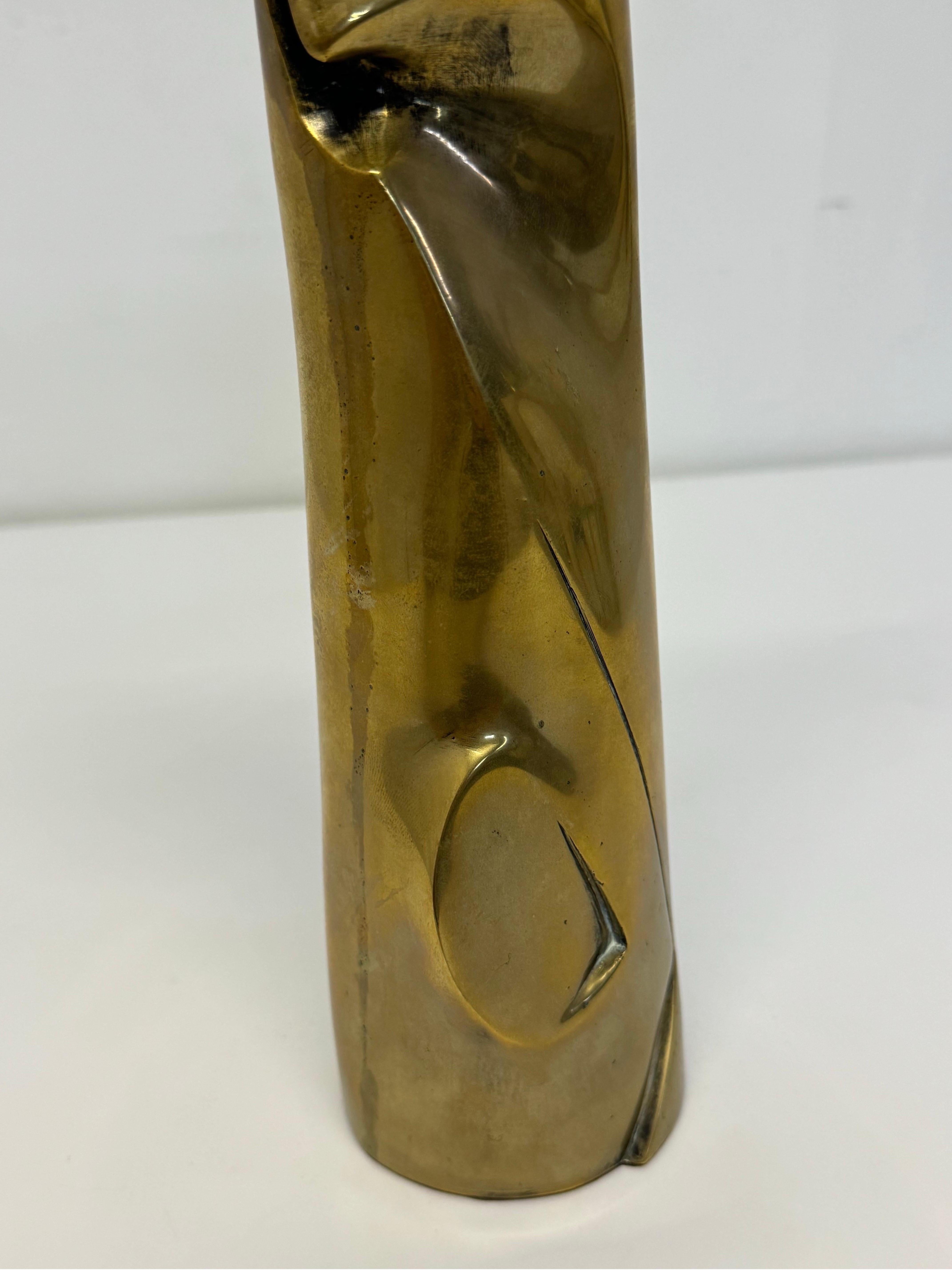 Scultura astratta in bronzo di Pita Hirs, moderna brasiliana di metà secolo in vendita 2