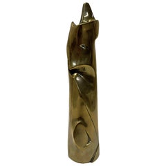 Abstrakte brasilianische moderne Bronzeskulptur von Pita Hirs aus der Mitte des Jahrhunderts