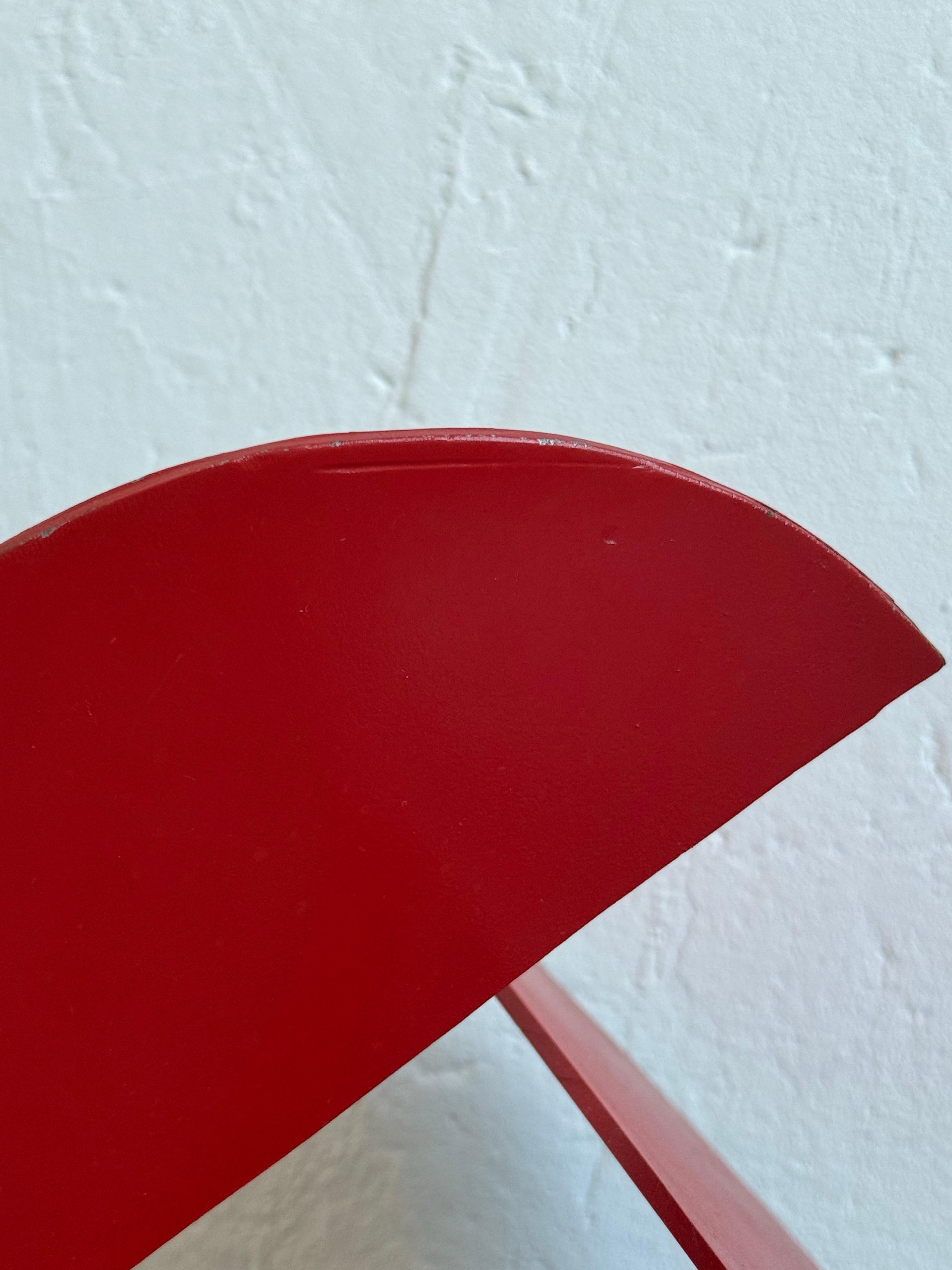 Mitte des Jahrhunderts brasilianischen modernen abstrakten rot lackierten Tisch Skulptur im Angebot 2