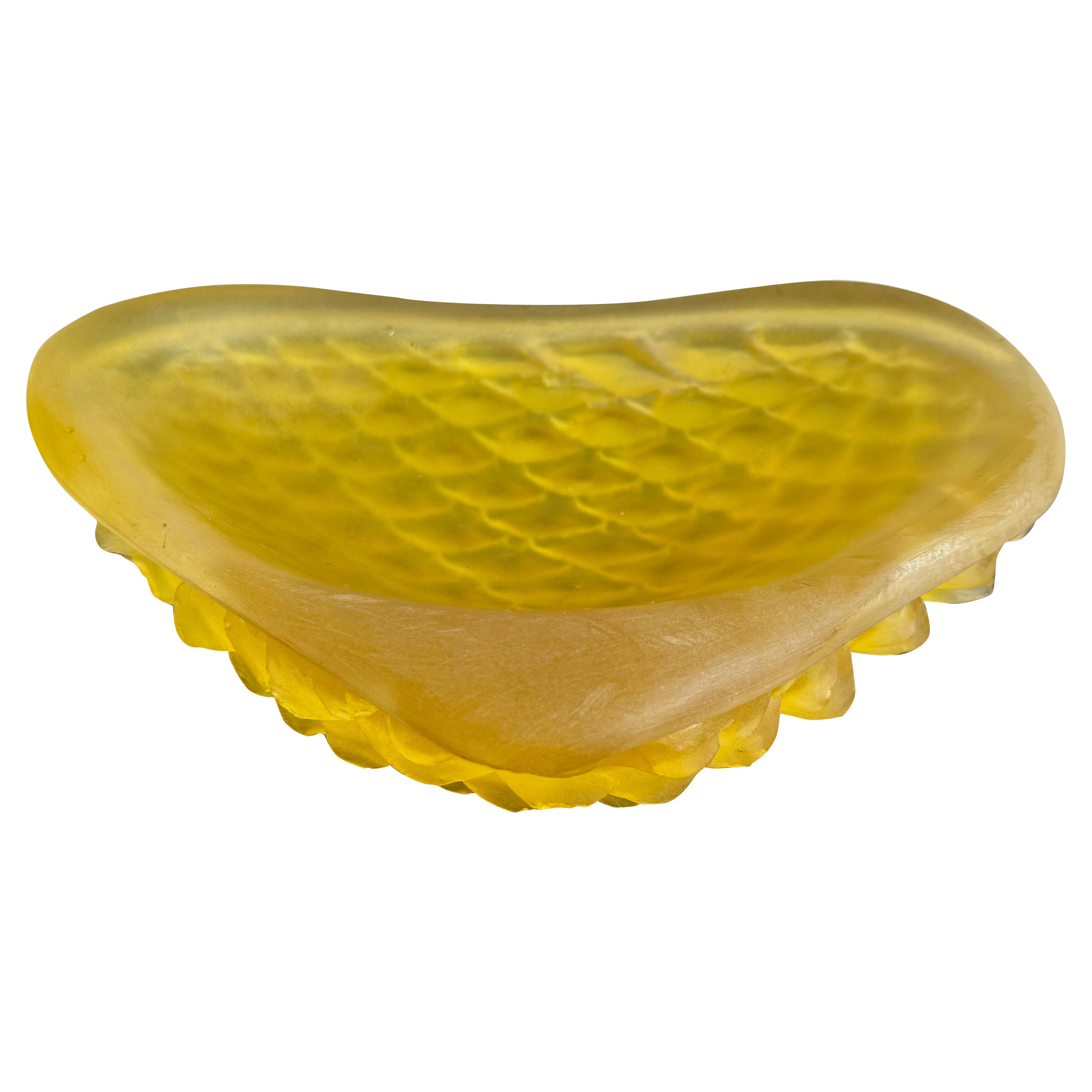 Piatto di metà secolo brasiliano moderno in acrilico Catch All Dish Wish Scaly Underside in vendita