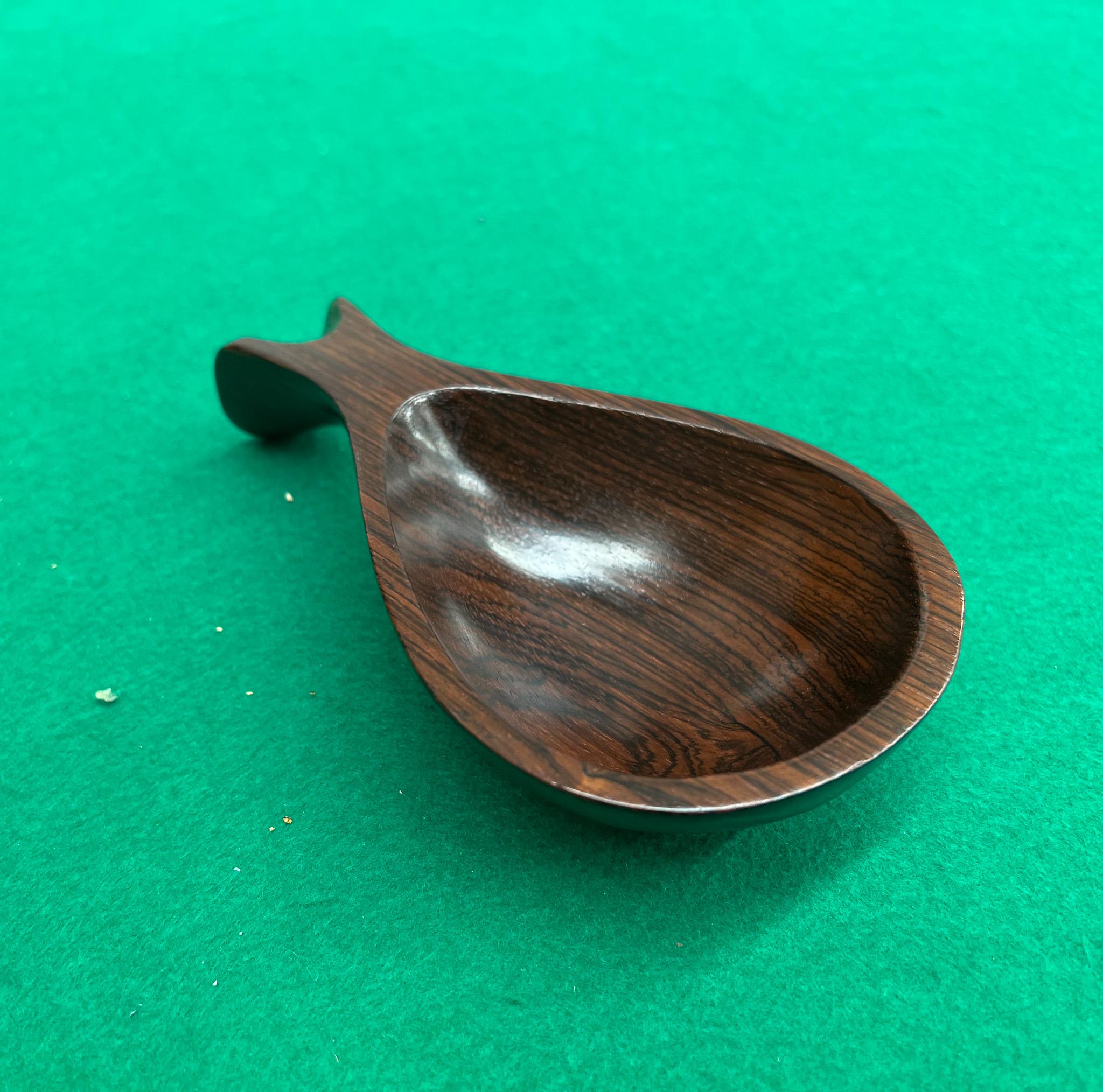 Mid-Century Modern Mid-Century Brazilian Modern Decorative Spoon in Brazilian Rosewood For Sale