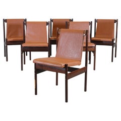Sillas de comedor modernas de madera dura brasileñas de mediados de siglo de Novo Rumo