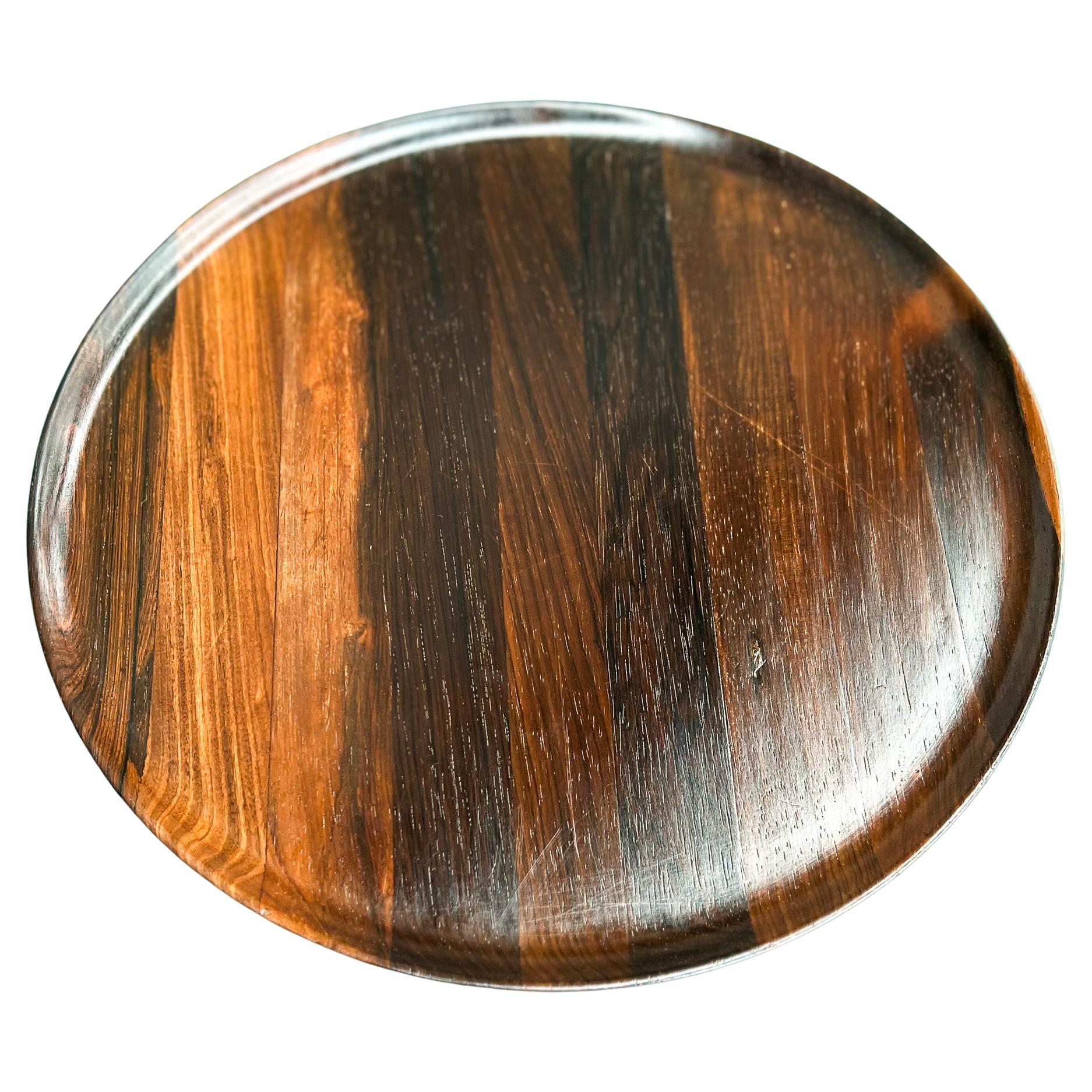 Midcentury Brazilian Modern Plate in Hardwood by Tropic Art, 1960s, Brazil